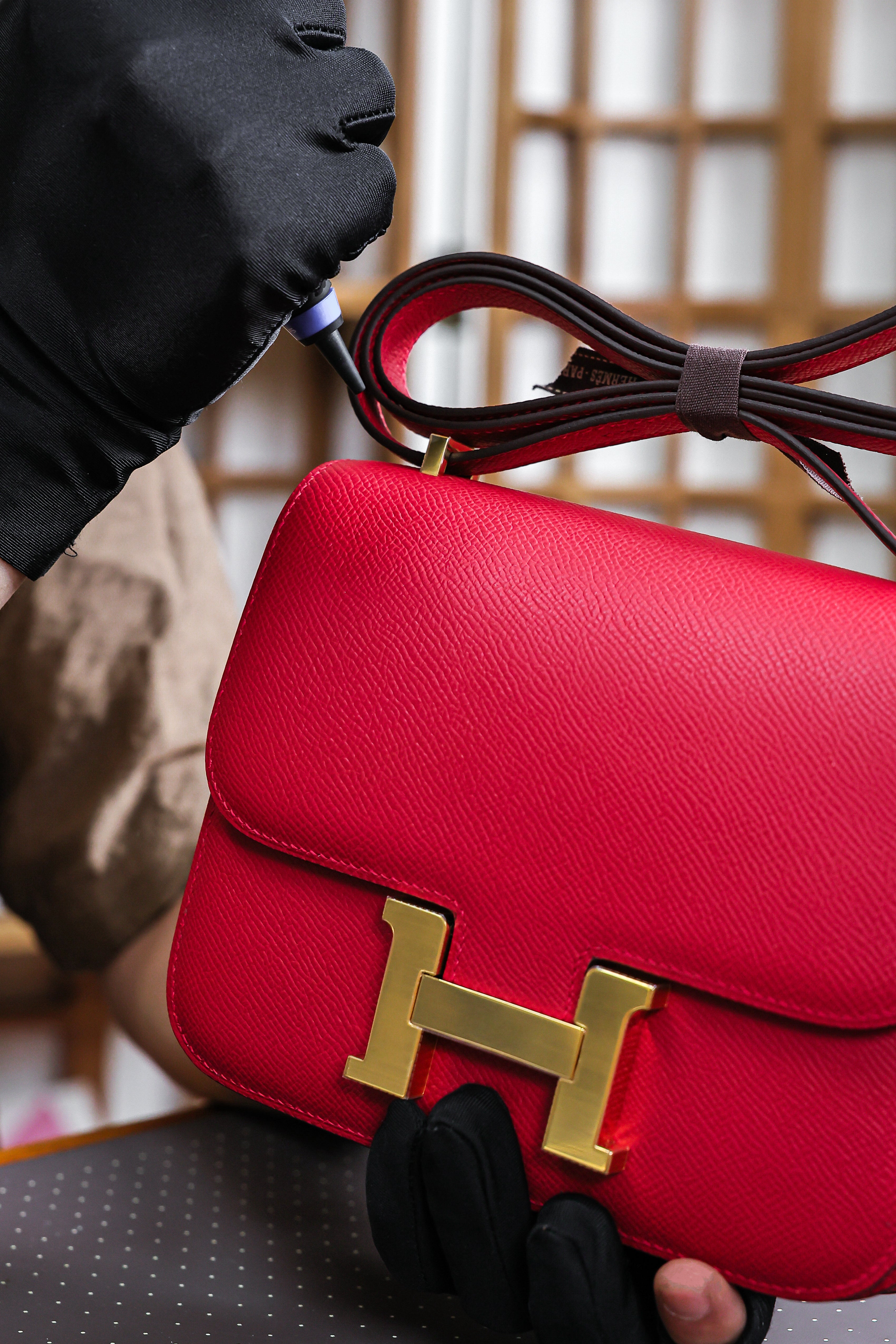 Constance- All Handmade Golden / Sliver Hardware  Rouge Casaque Ep eather