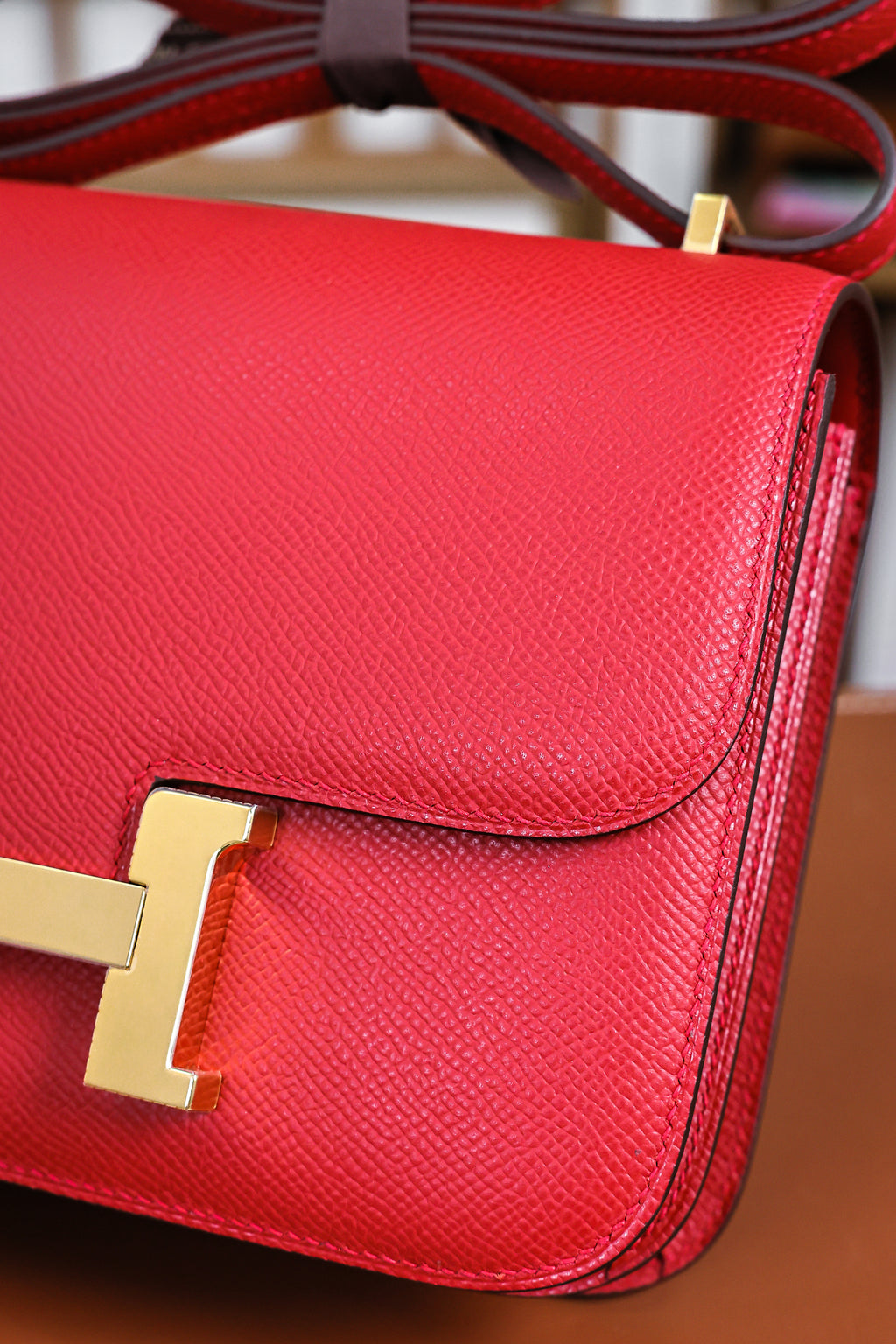 Constance- All Handmade Golden / Sliver Hardware  Rouge Casaque Ep eather