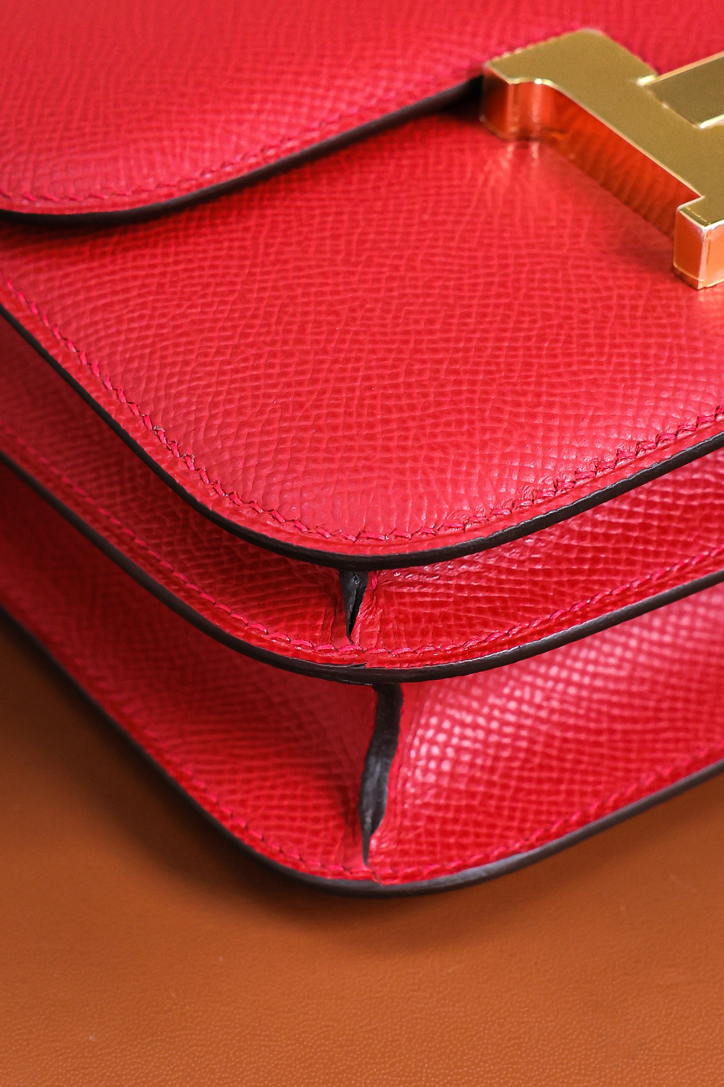 Constance- All Handmade Golden / Sliver Hardware  Rouge Casaque Ep eather