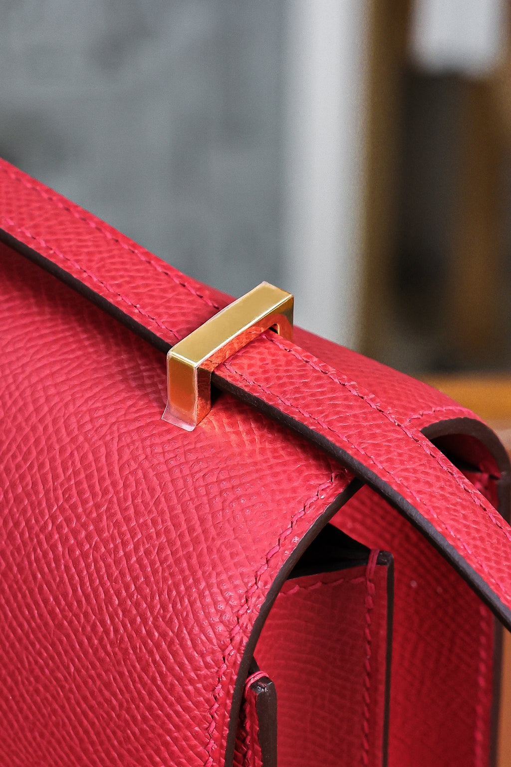 Constance- All Handmade Golden / Sliver Hardware  Rouge Casaque Ep eather