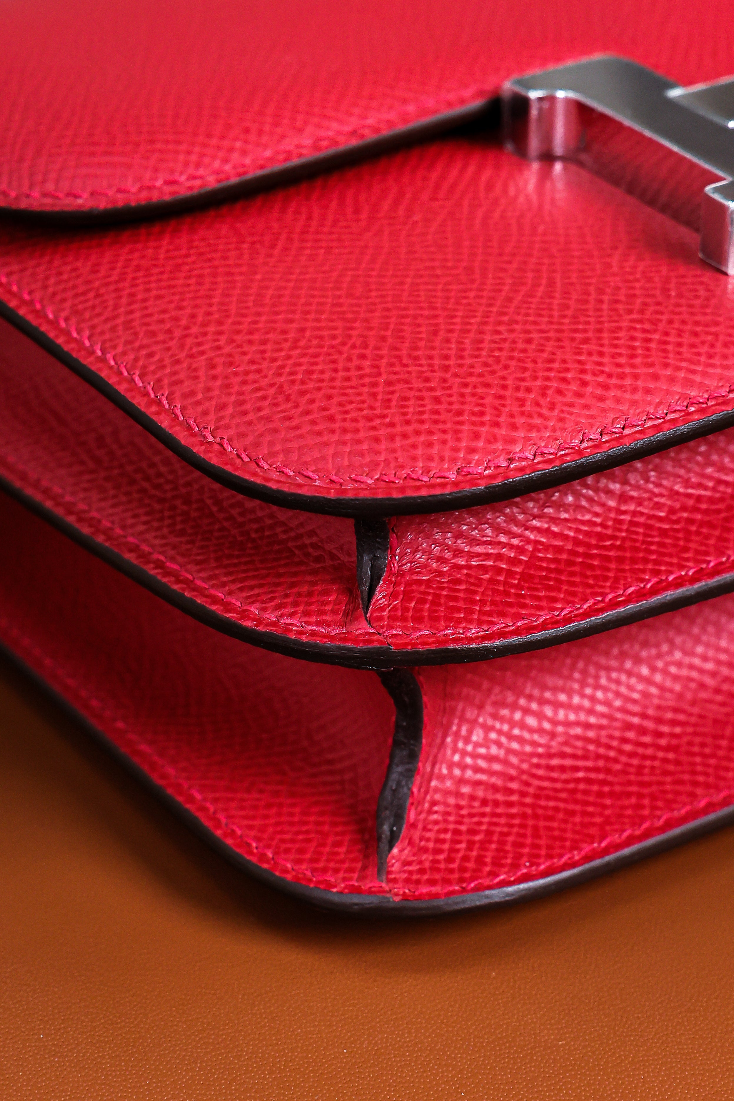 Constance- All Handmade Golden / Sliver Hardware  Rouge Casaque Ep eather