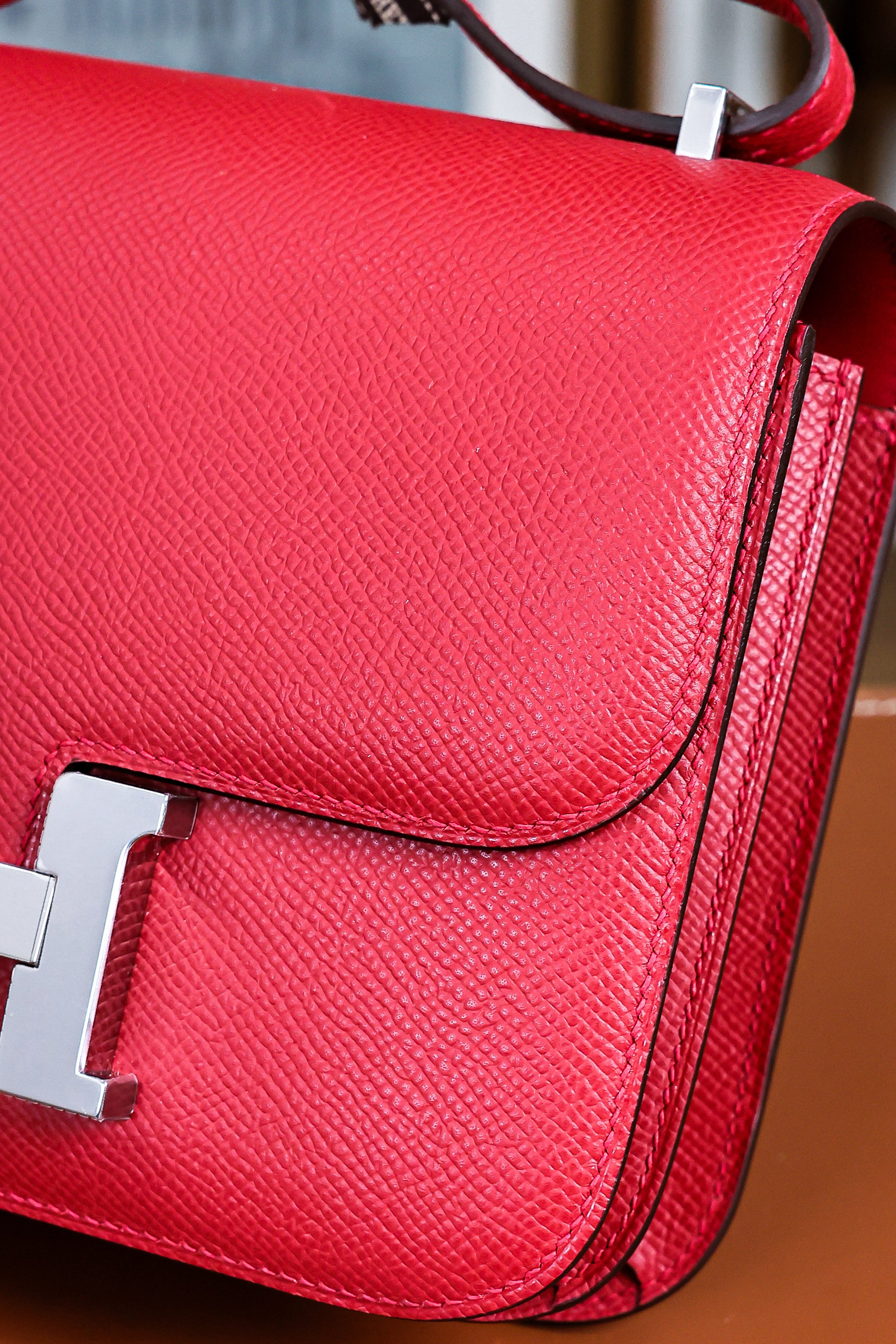 Constance- All Handmade Golden / Sliver Hardware  Rouge Casaque Ep eather