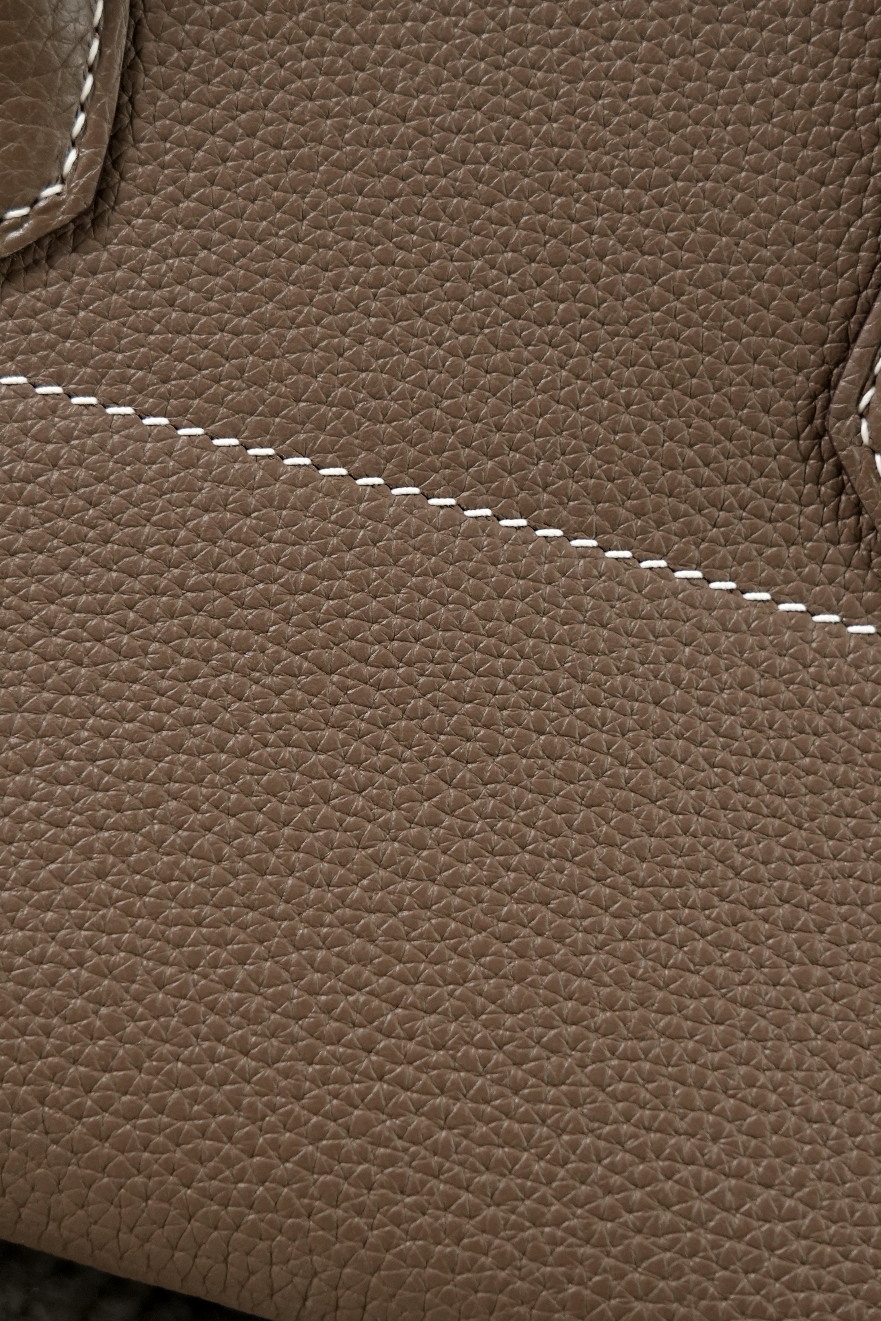 Birkin Shoulder- All Handmade Golden / Sliver Etoupe togo leather