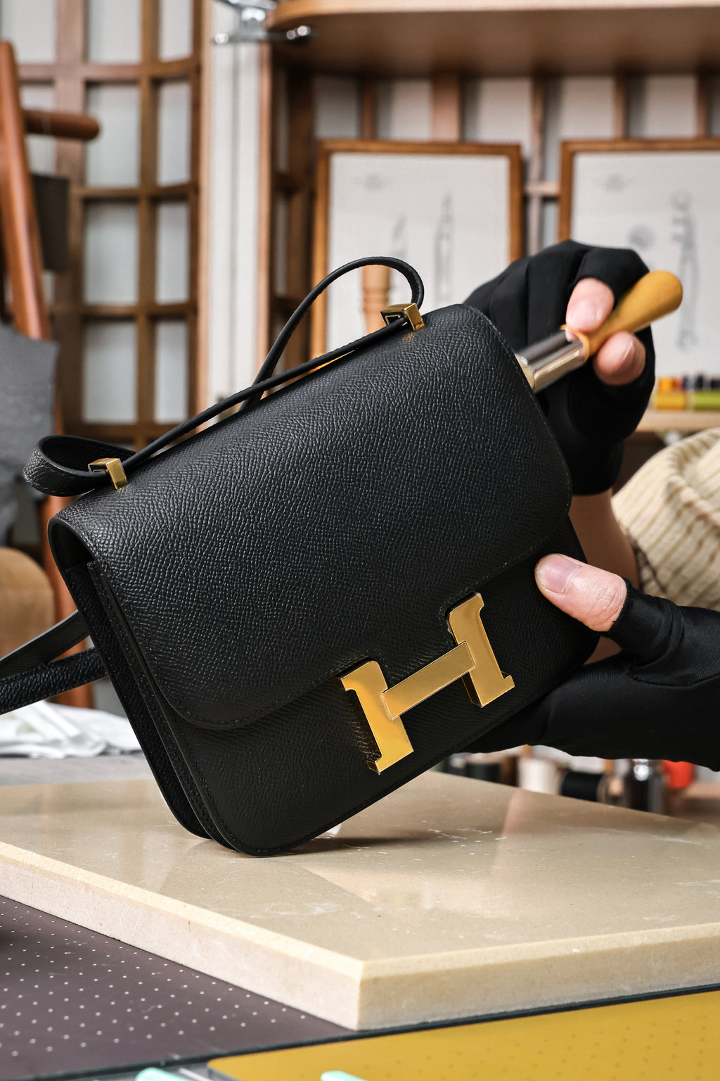 Constance- All Handmade Golden / Sliver Hardware Nior Ep leather