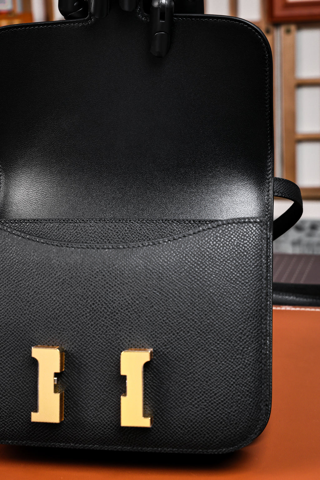 Constance- All Handmade Golden / Sliver Hardware  Noir Ep eather