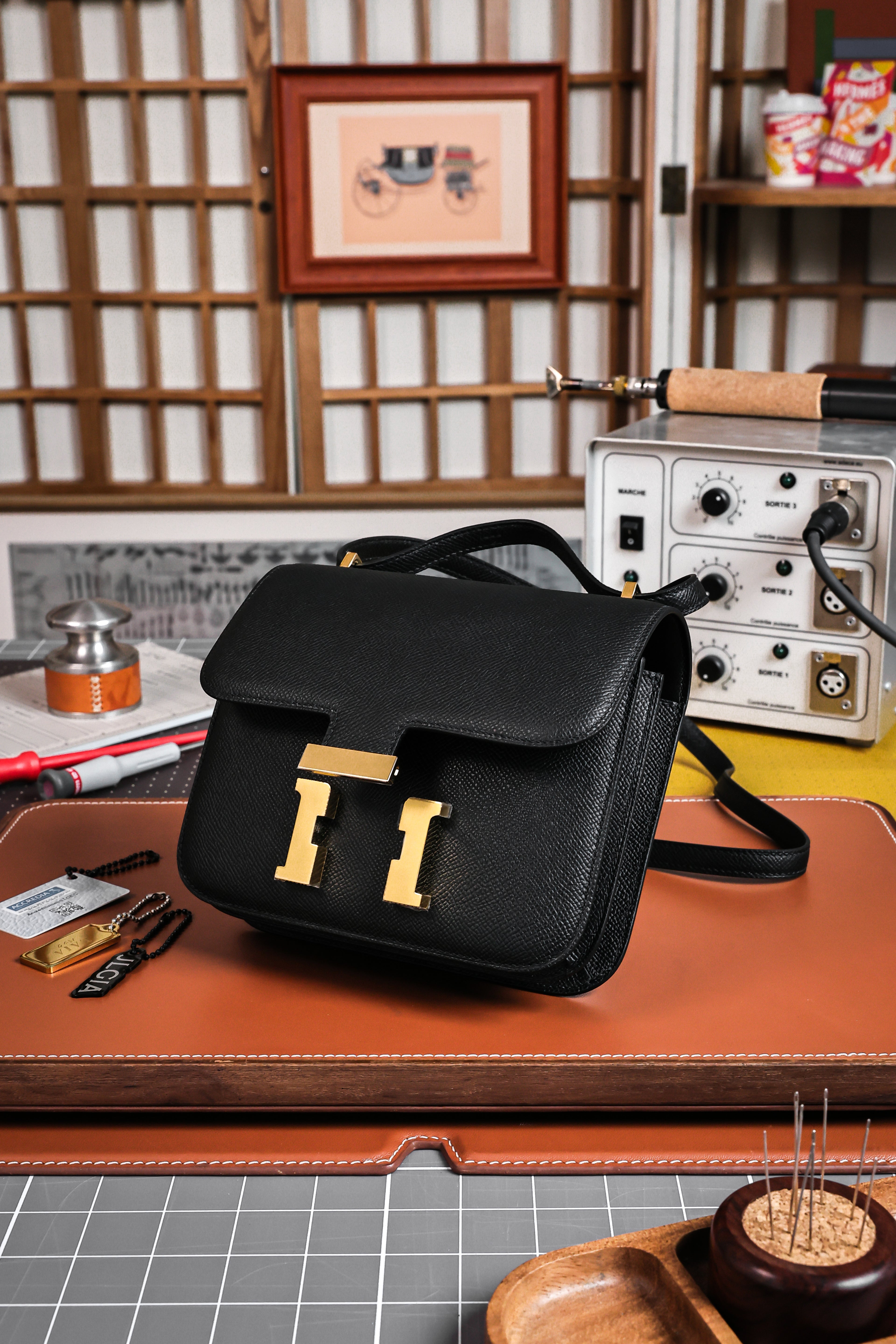 Constance- All Handmade Golden / Sliver Hardware Nior Ep leather