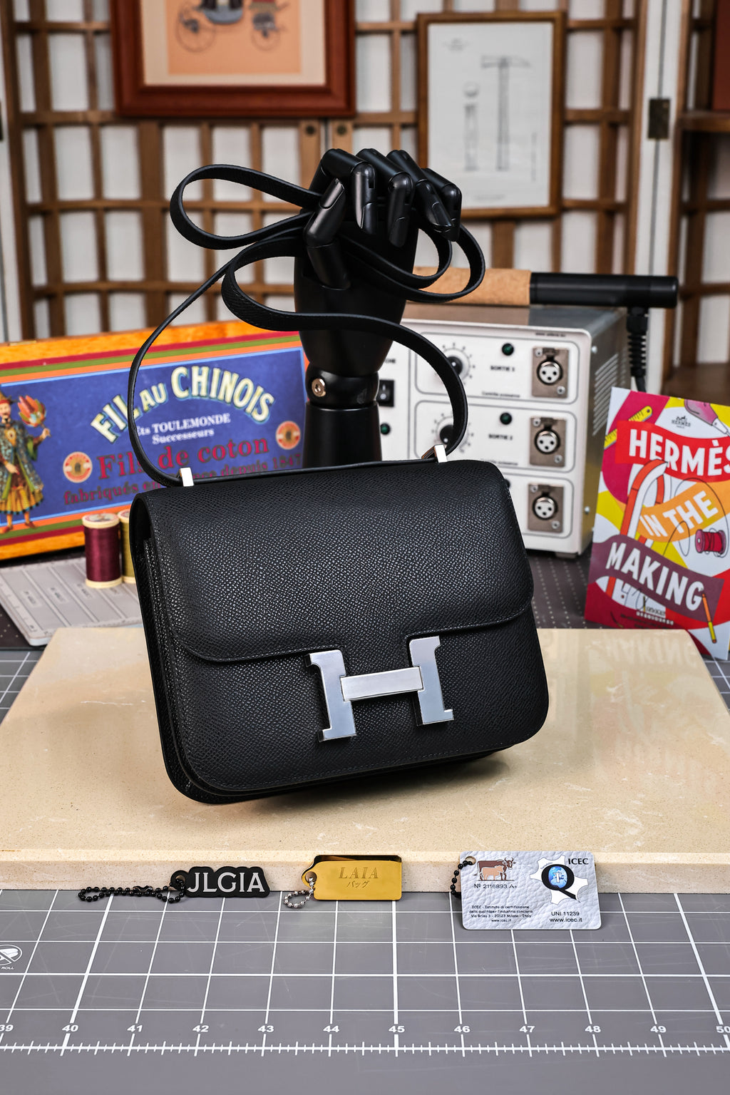 Constance- All Handmade Golden / Sliver Hardware  Noir Ep eather