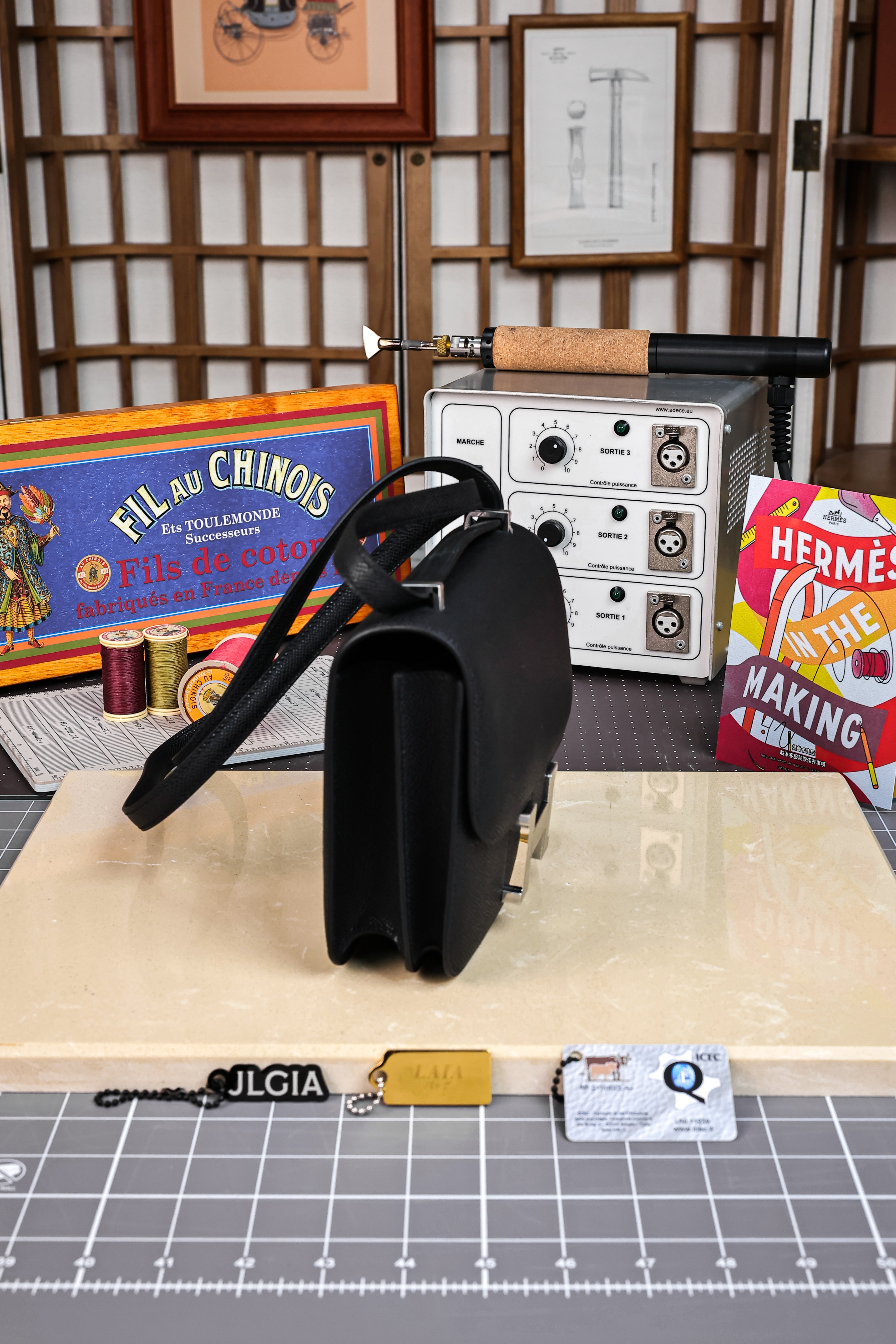 Constance- All Handmade Golden / Sliver Hardware  Noir Ep eather