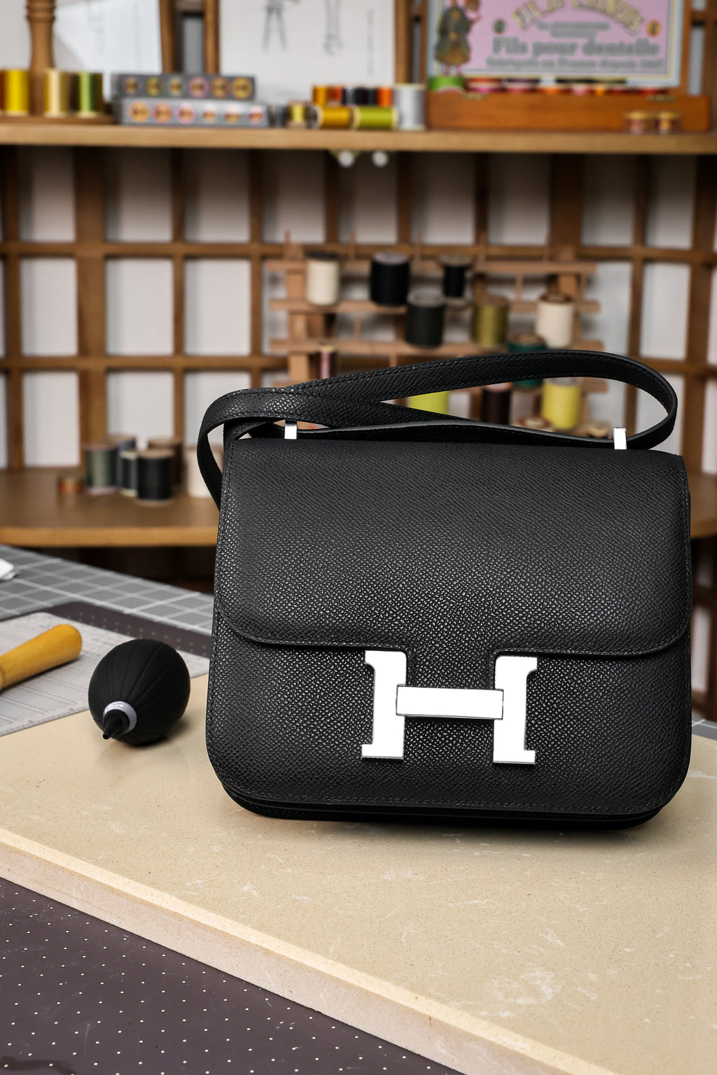 Constance- All Handmade Golden / Sliver Hardware  Noir Ep eather