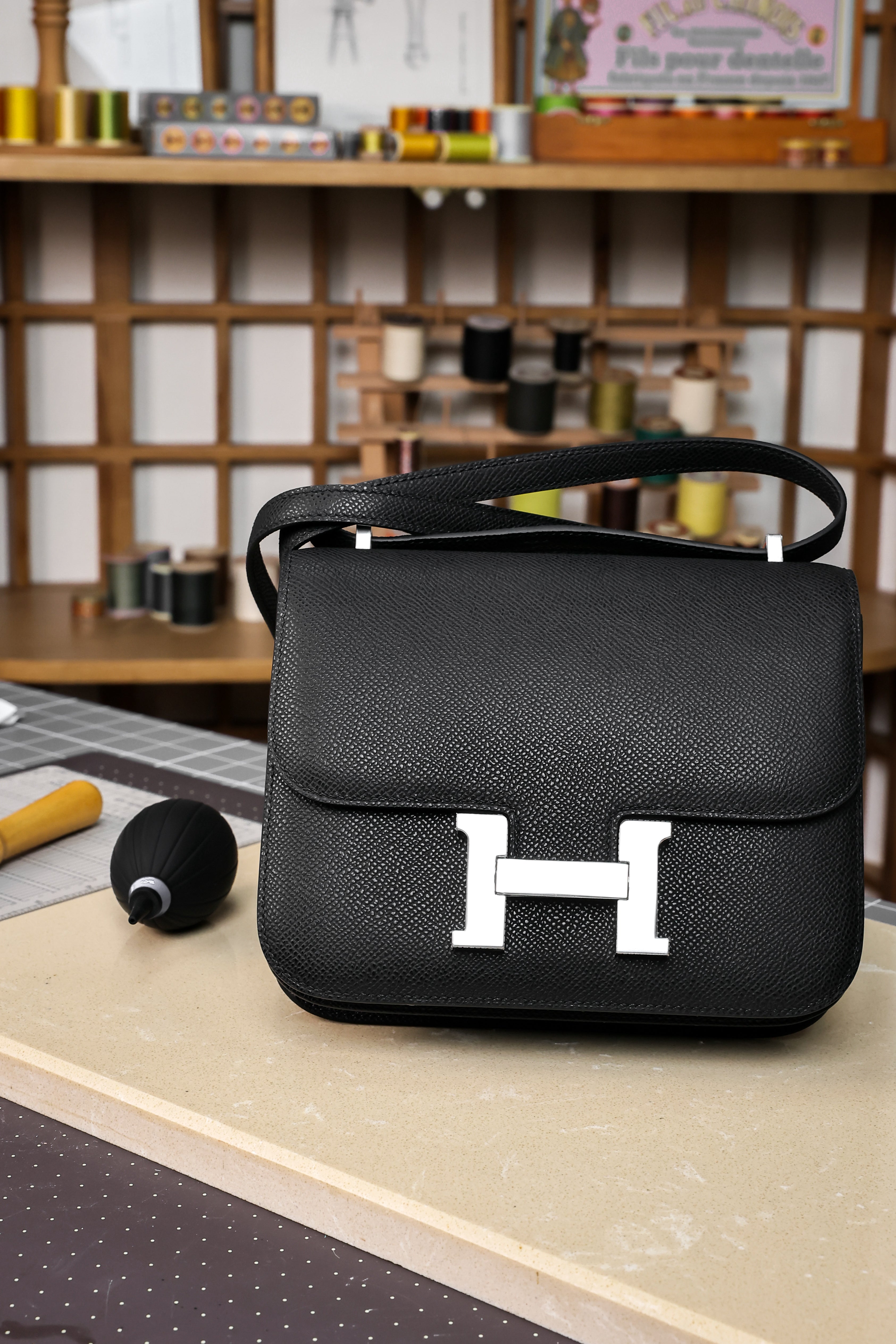 Constance- All Handmade Golden / Sliver Hardware  Noir Ep eather