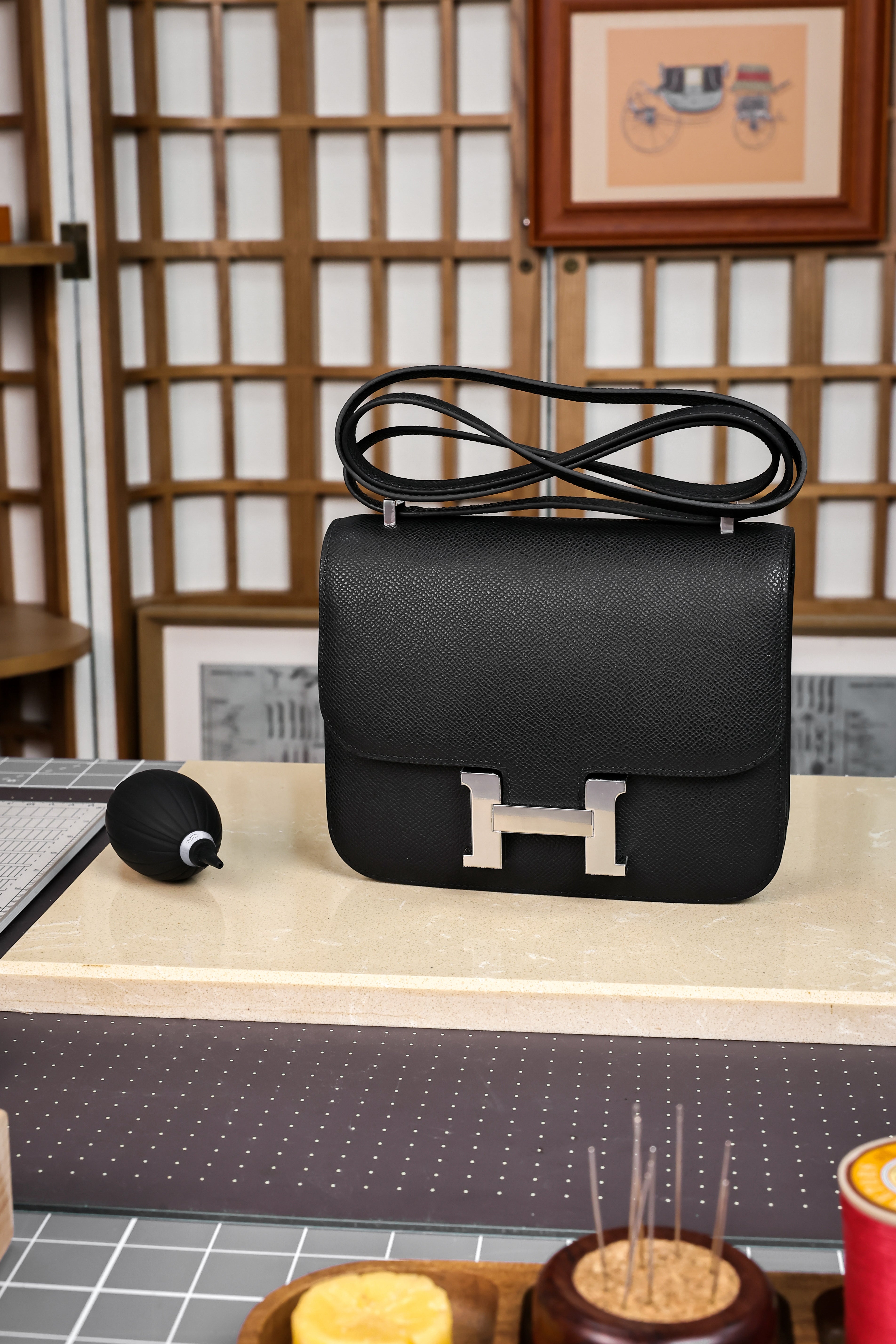 Constance- All Handmade Golden / Sliver Hardware  Noir Ep eather