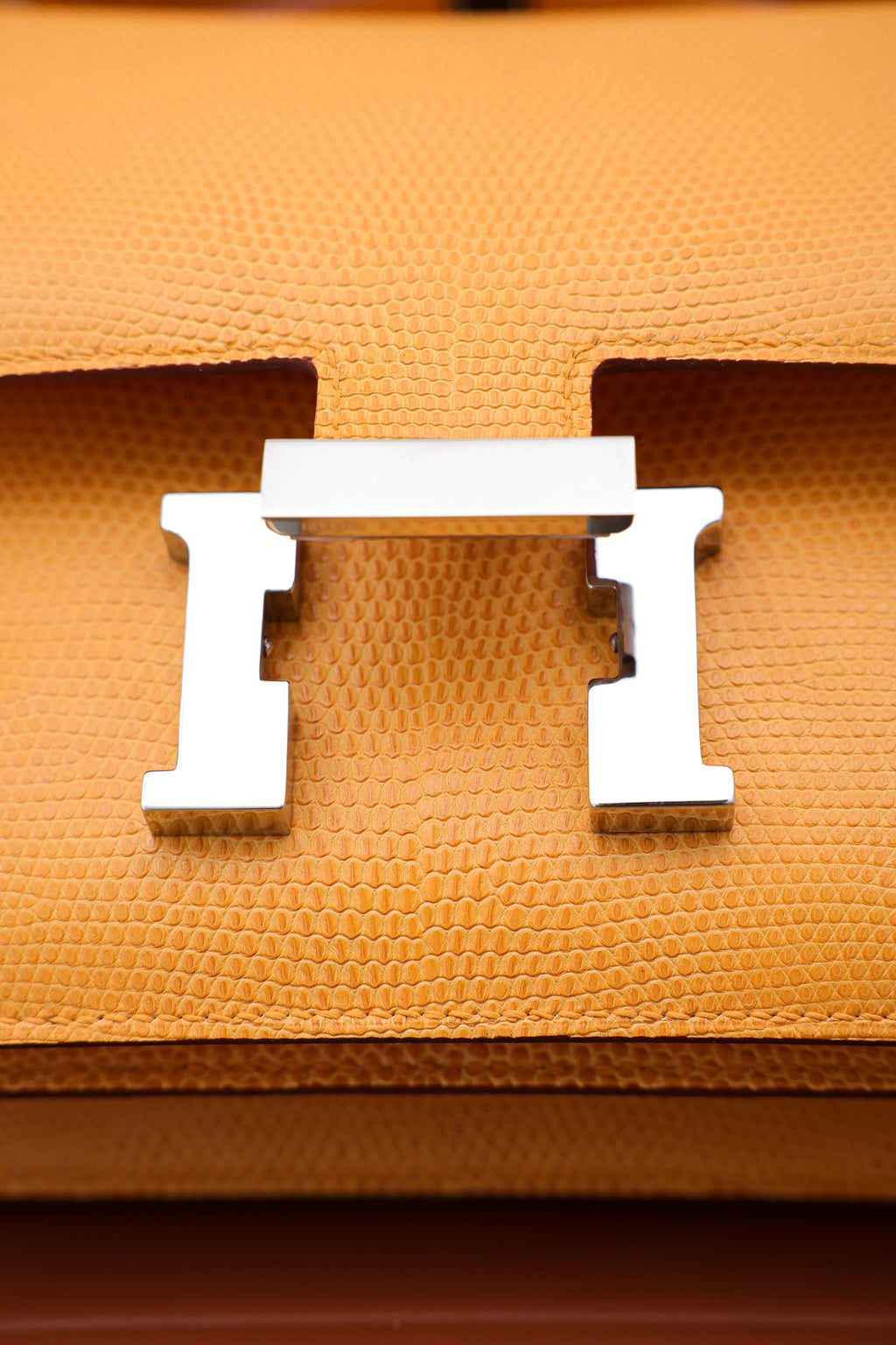 Constance- All Handmade Golden / Sliver Jaune d‘or lizard leather