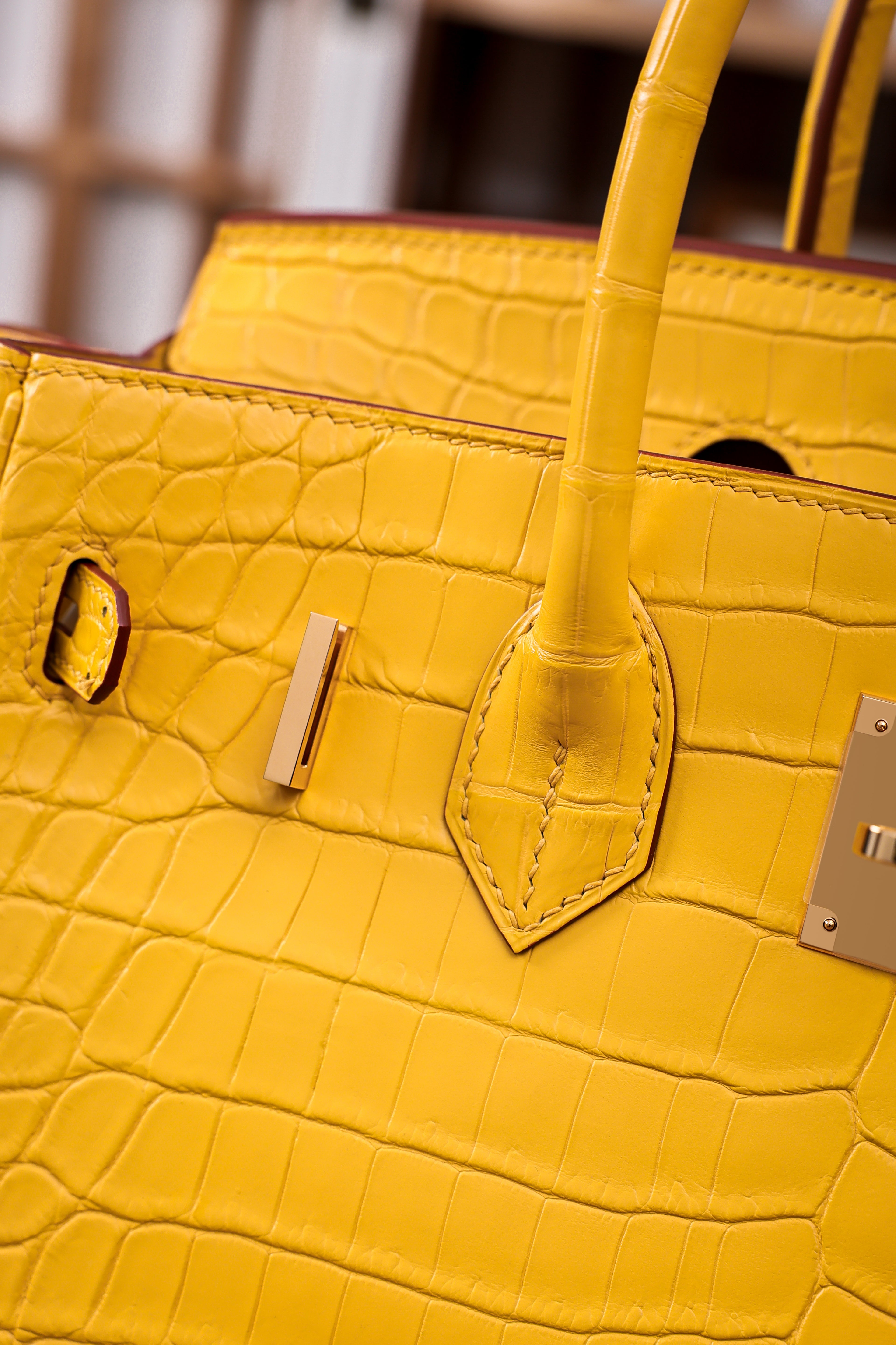 BK-2024 All Handmade Golden / Sliver Hardware Miel Matte Nile crocodile leather