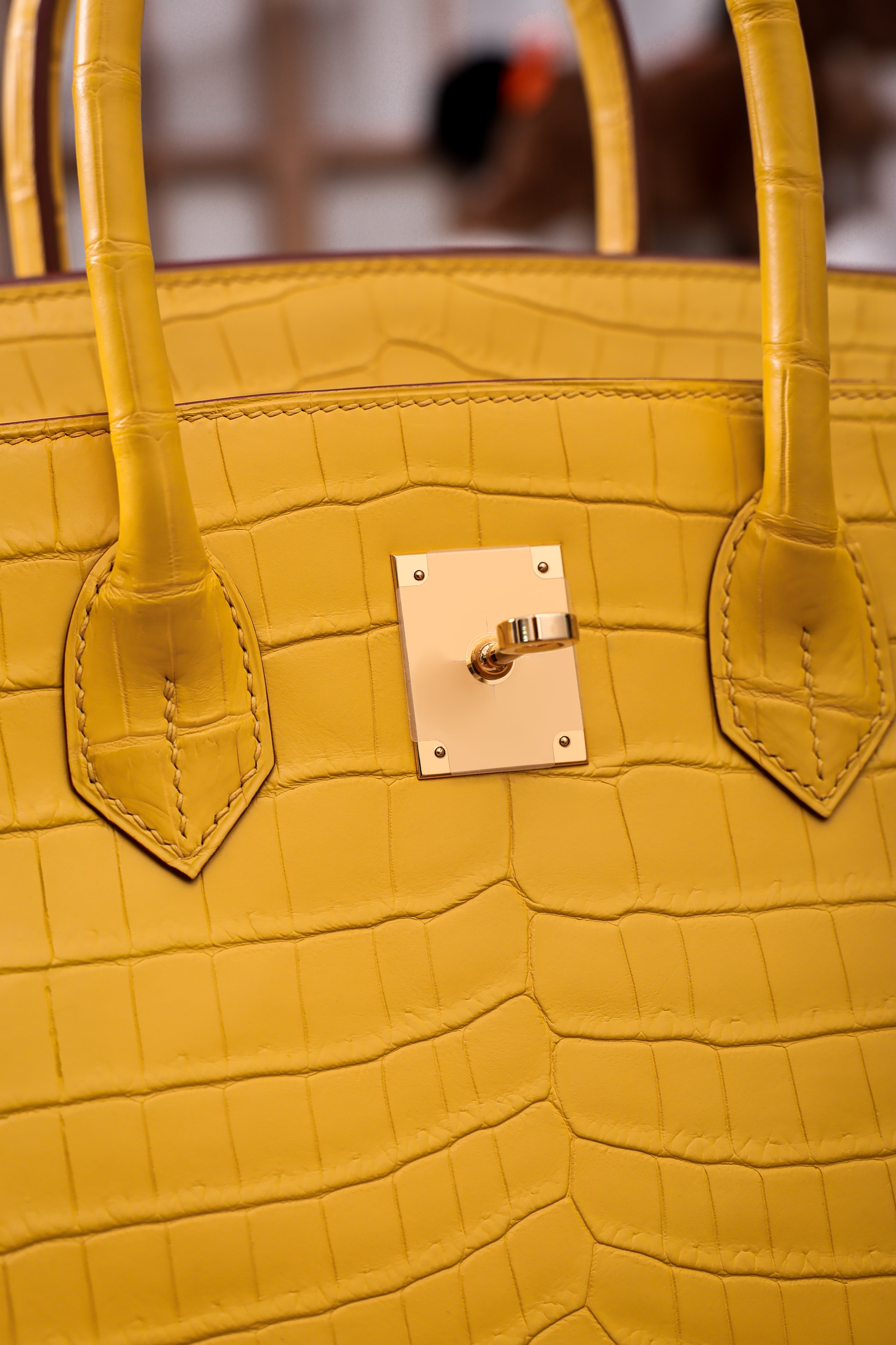 BK-2024 All Handmade Golden / Sliver Hardware Miel Matte Nile crocodile leather