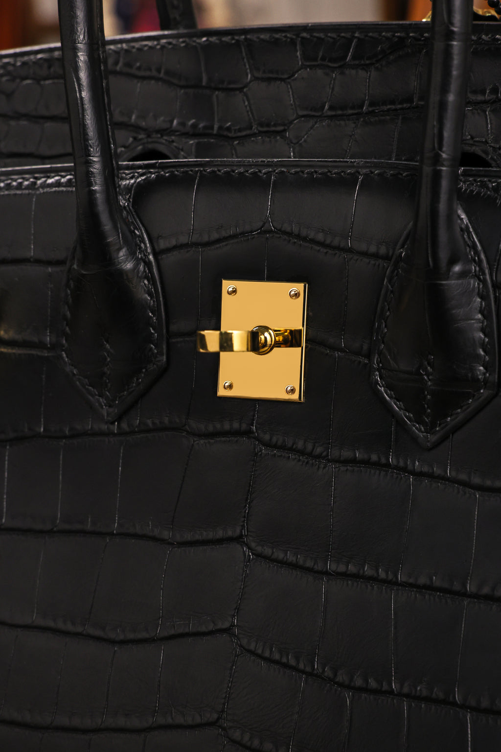 BK-2024 All Handmade Golden / Sliver Hardware Nior Matte Nile crocodile leather