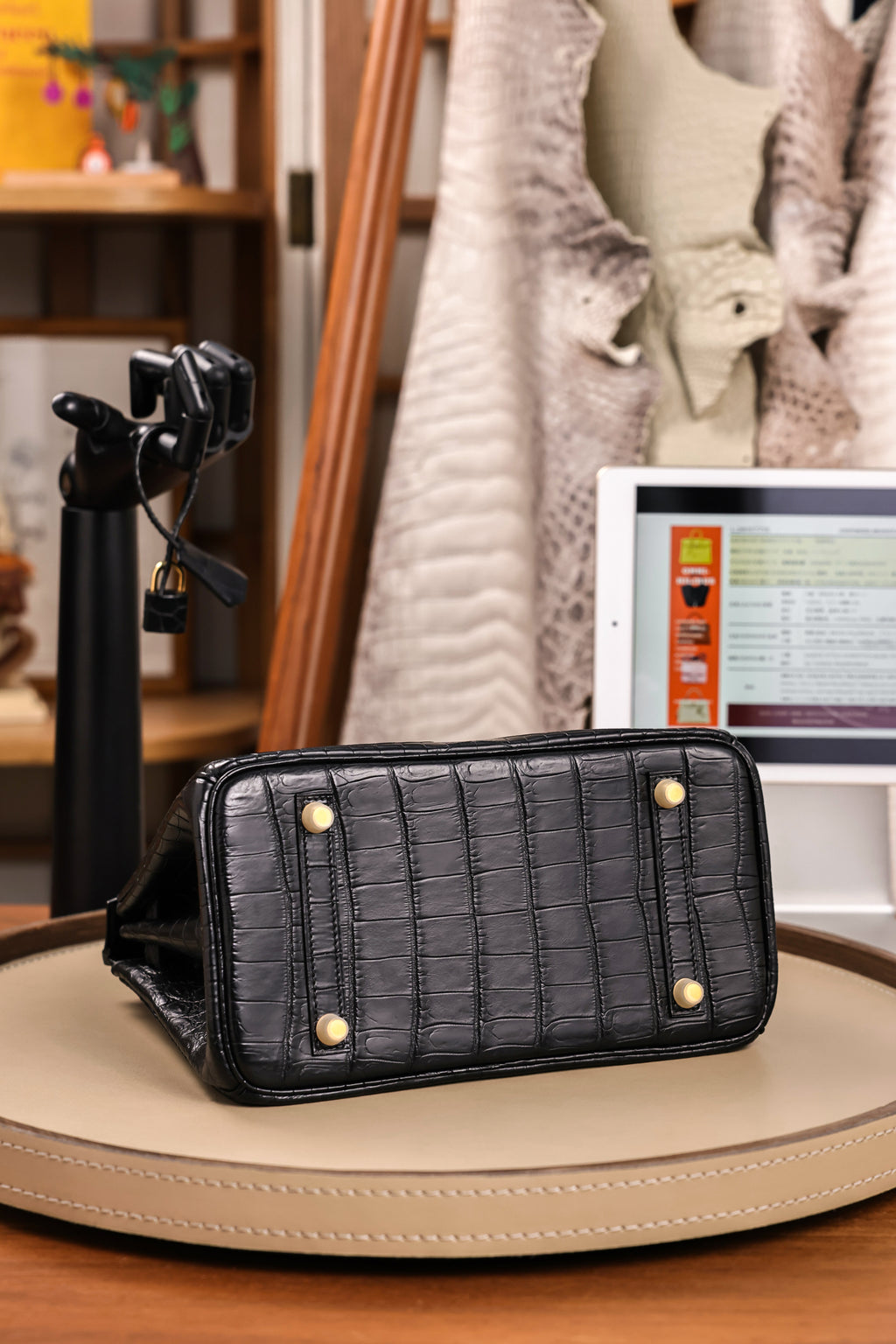 BK-2024 All Handmade Golden / Sliver Hardware Nior Matte Nile crocodile leather