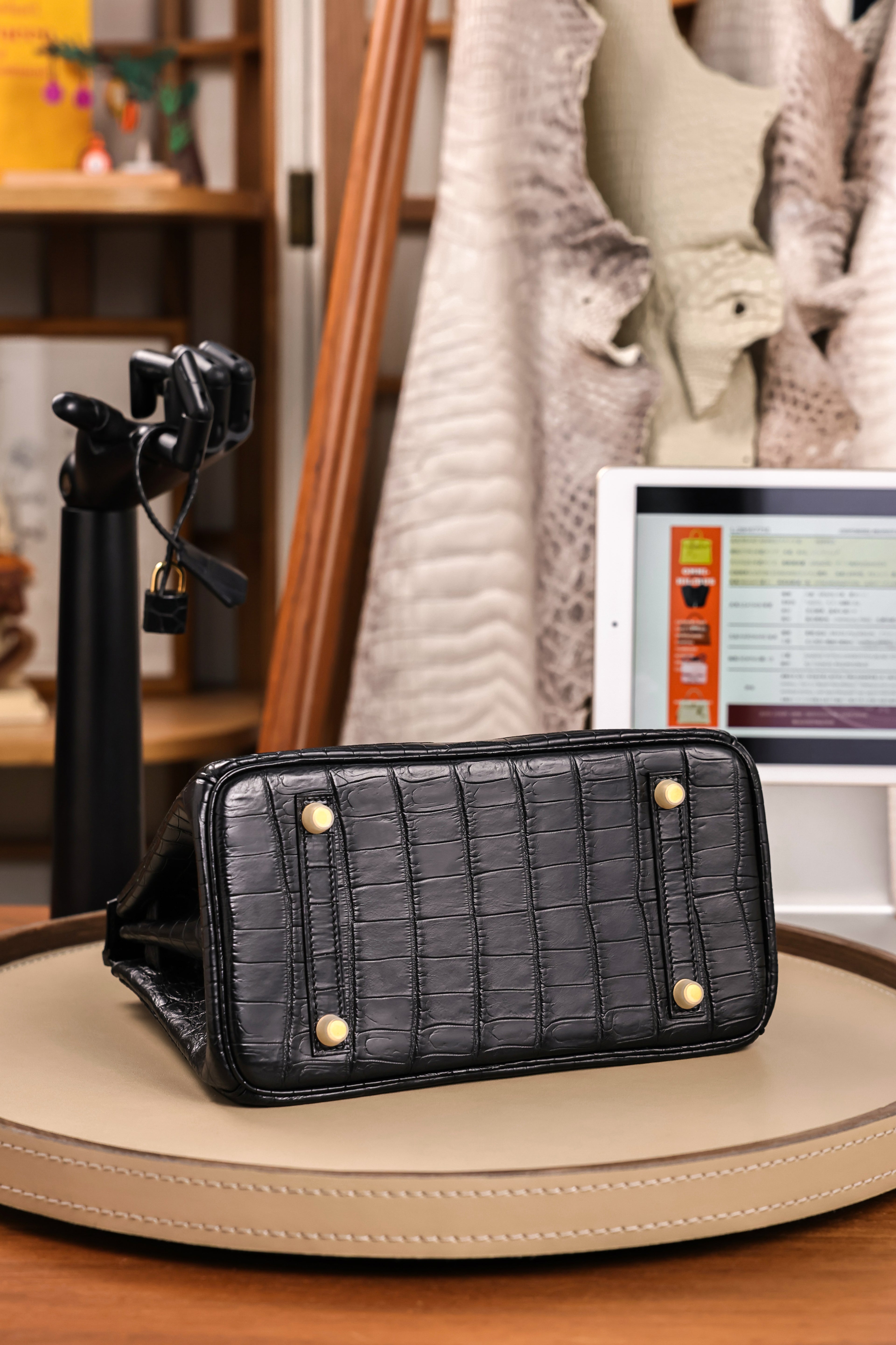 BK-2024 All Handmade Golden / Sliver Hardware Nior Matte Nile crocodile leather
