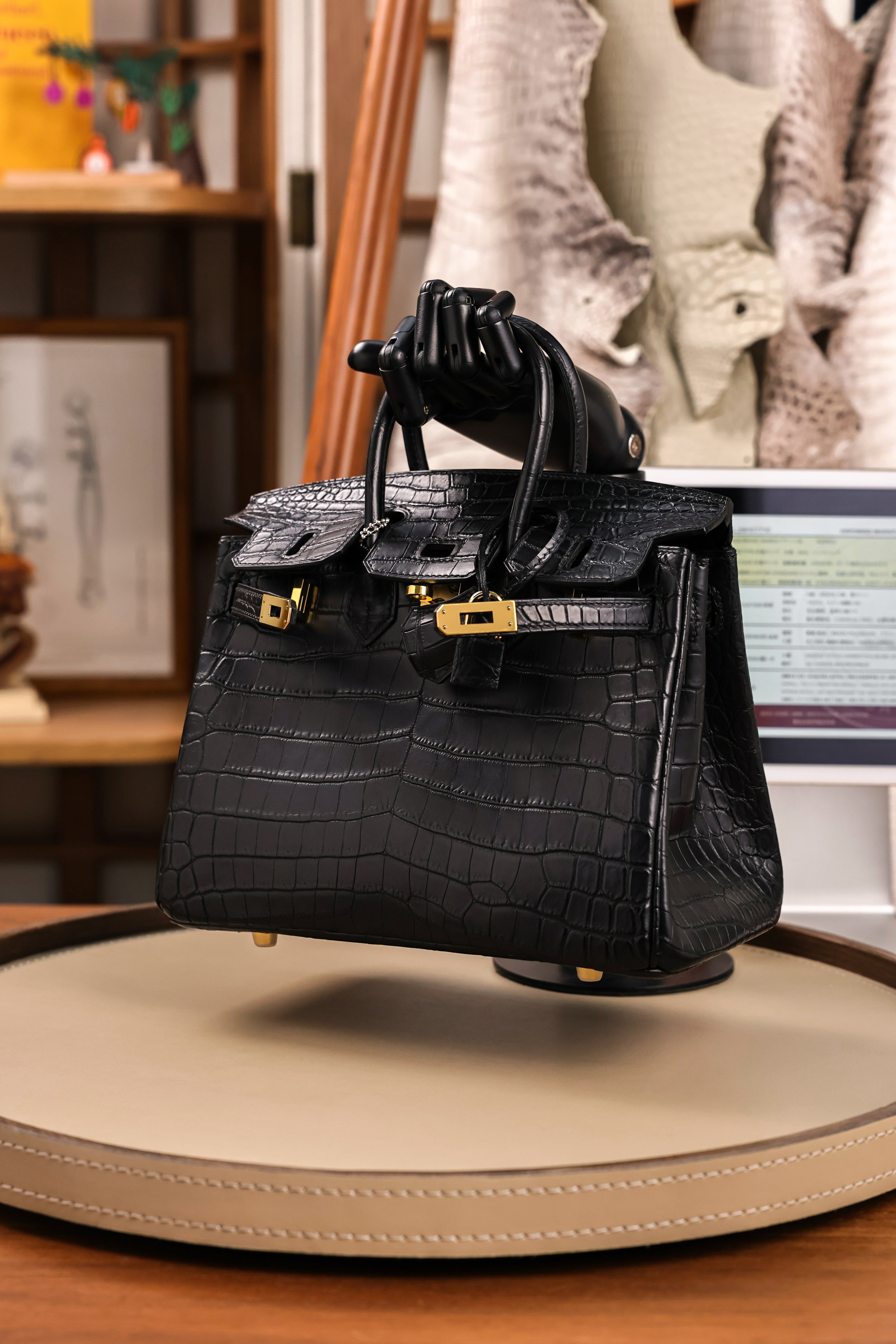 BK-2024 All Handmade Golden / Sliver Hardware Nior Matte Nile crocodile leather