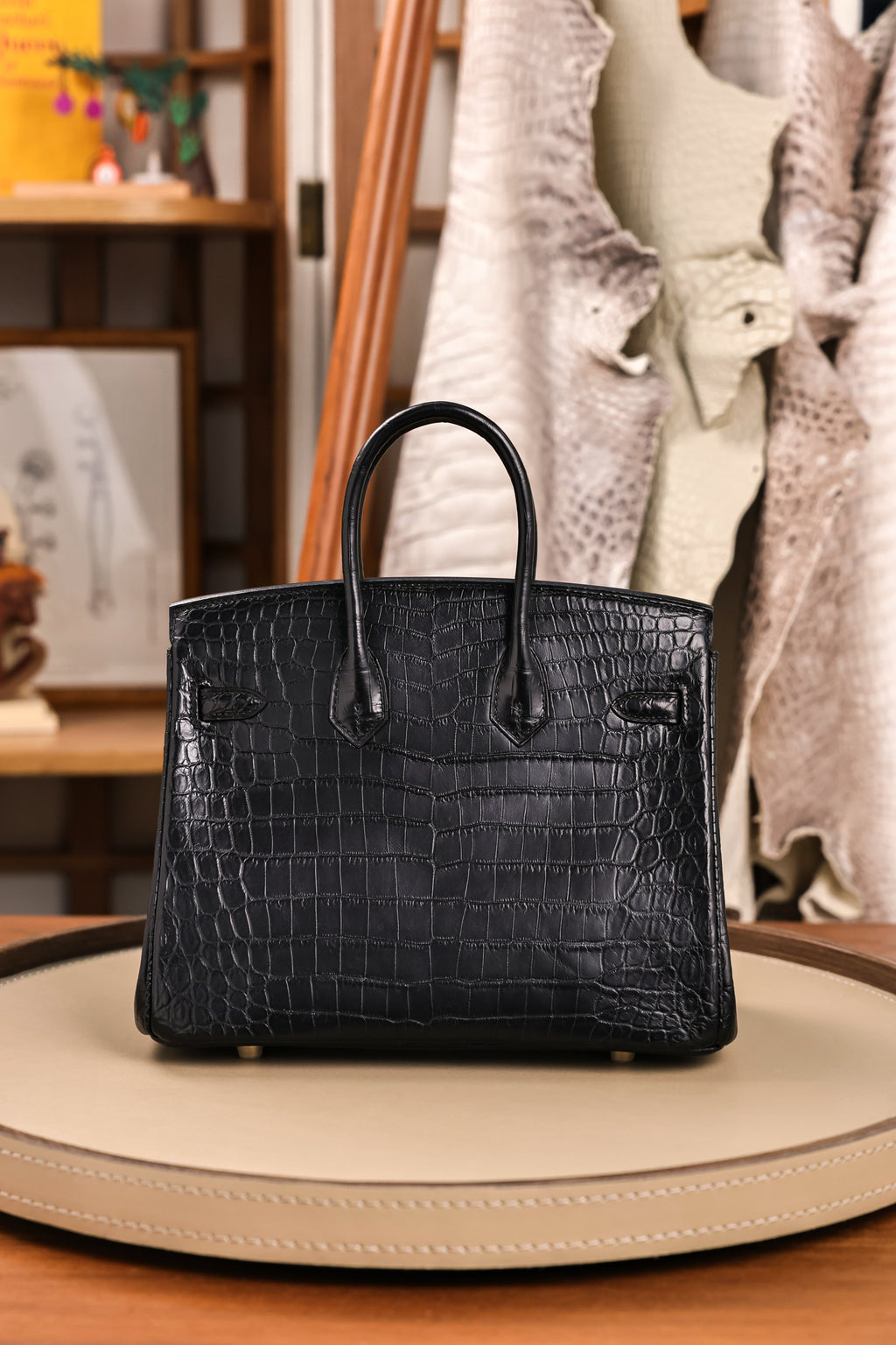 BK-2024 All Handmade Golden / Sliver Hardware Nior Matte Nile crocodile leather