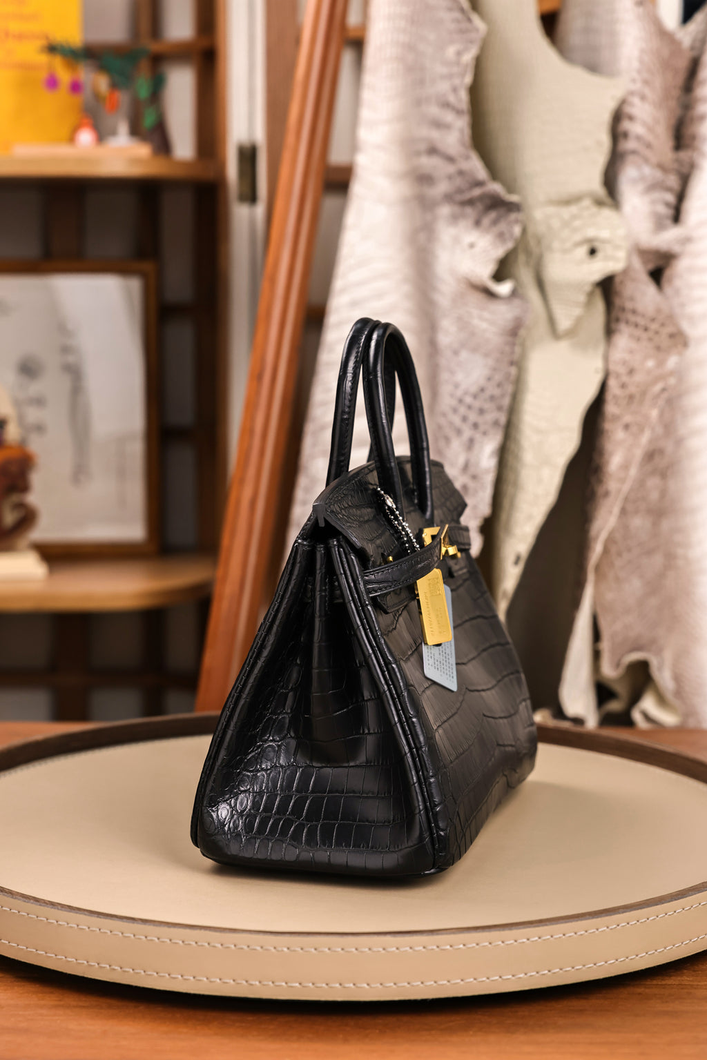 BK-2024 All Handmade Golden / Sliver Hardware Nior Matte Nile crocodile leather