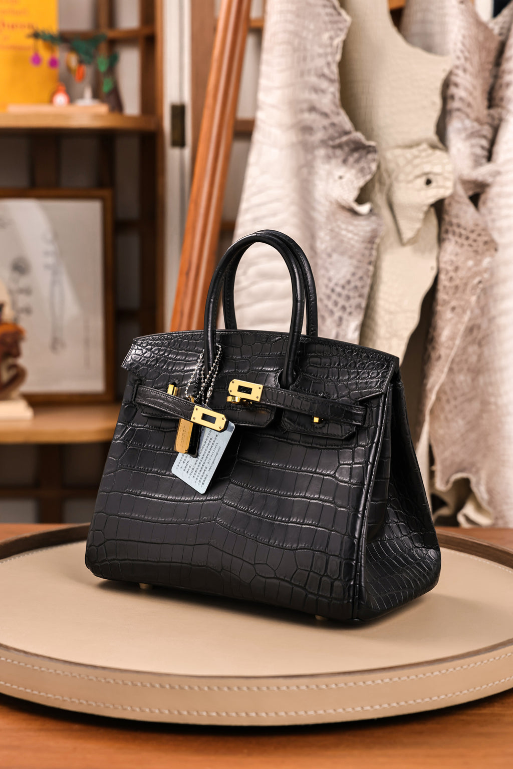 BK-2024 All Handmade Golden / Sliver Hardware Nior Matte Nile crocodile leather