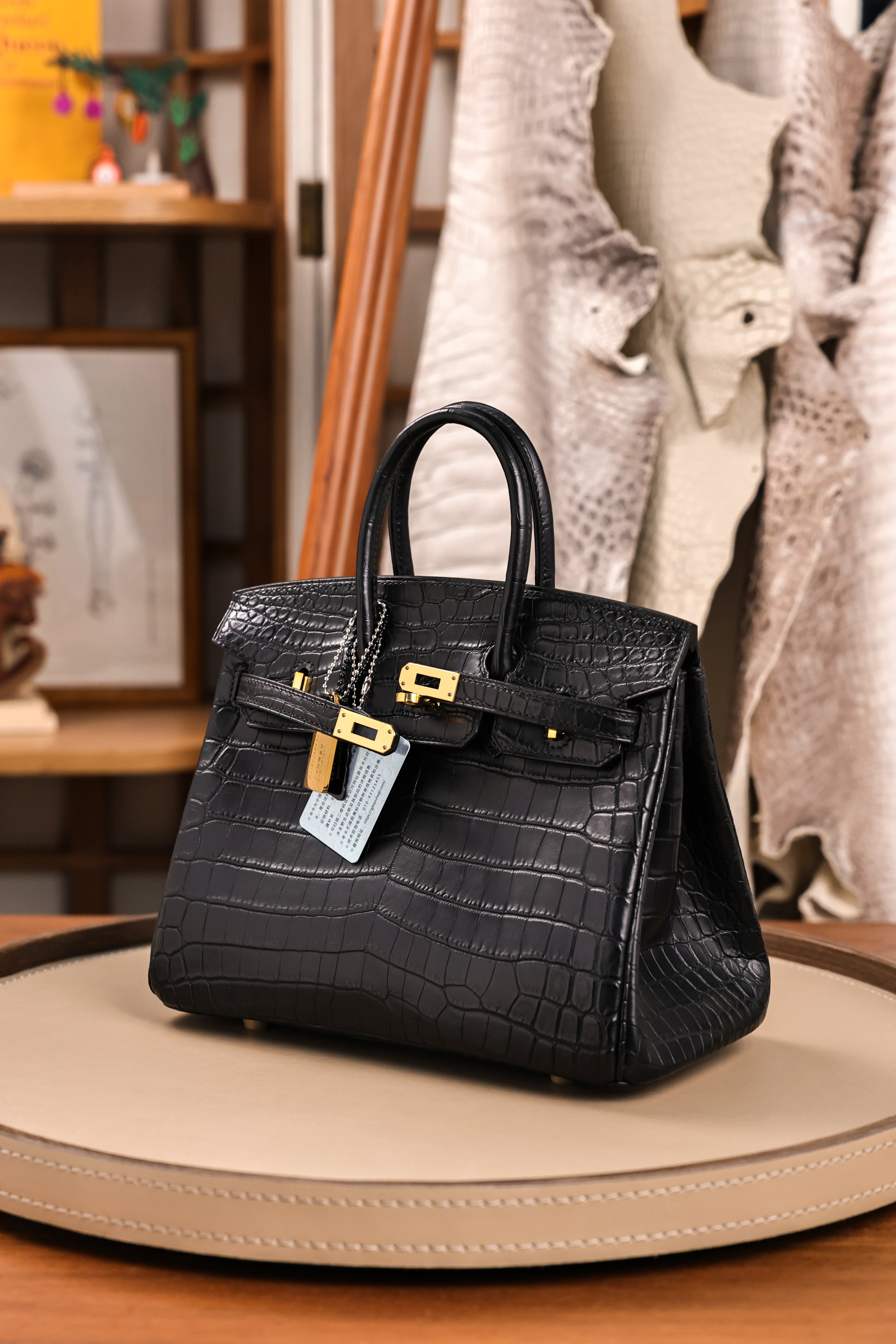 BK-2024 All Handmade Golden / Sliver Hardware Nior Matte Nile crocodile leather
