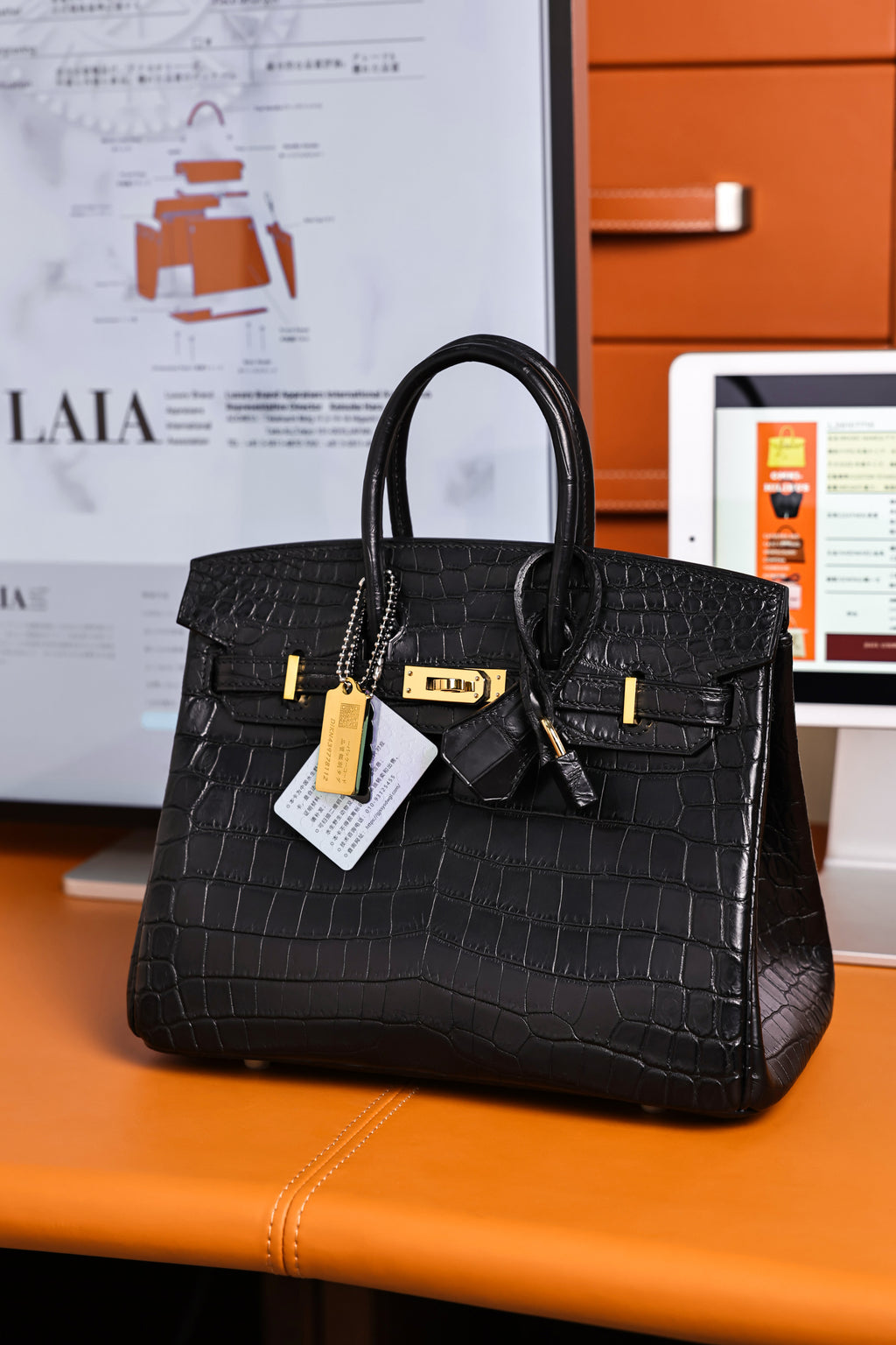 BK-2024 All Handmade Golden / Sliver Hardware Nior Matte Nile crocodile leather
