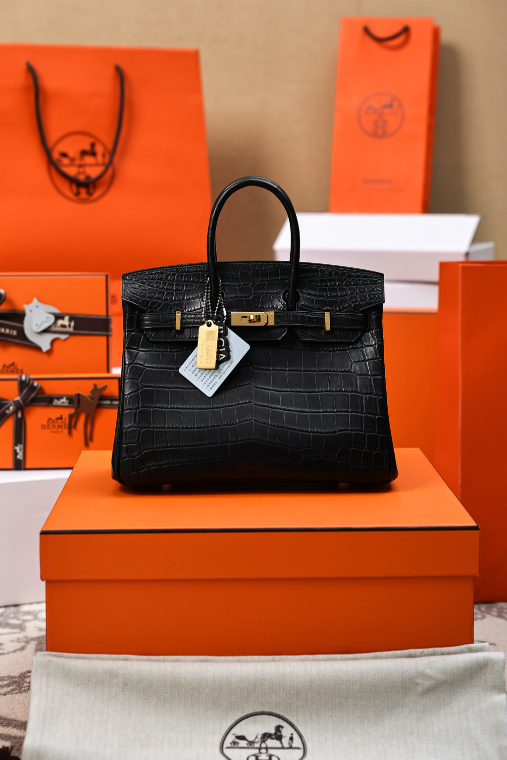 BK-2024 All Handmade Golden / Sliver Hardware Nior Matte Nile crocodile leather