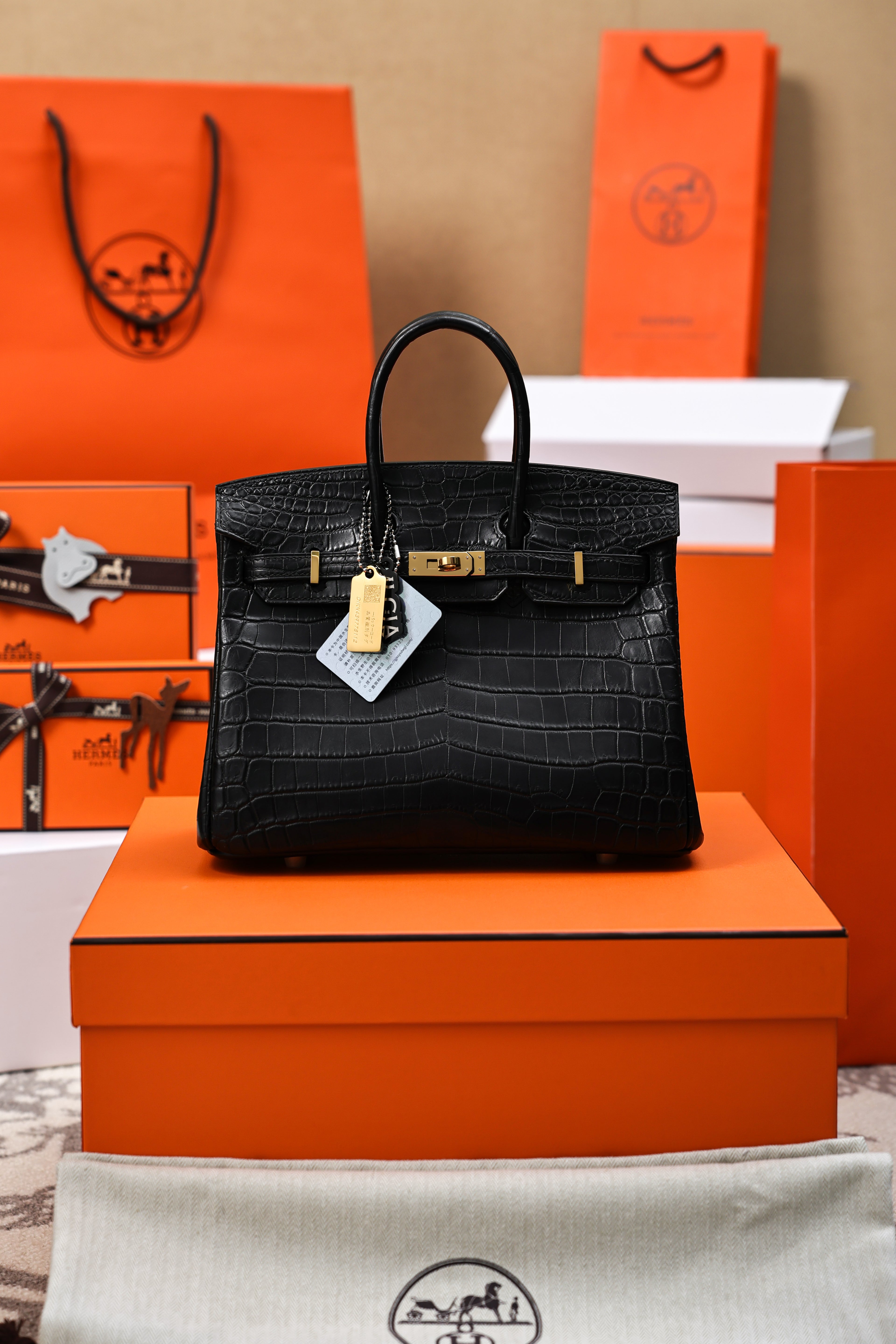 BK-2024 All Handmade Golden / Sliver Hardware Nior Matte Nile crocodile leather