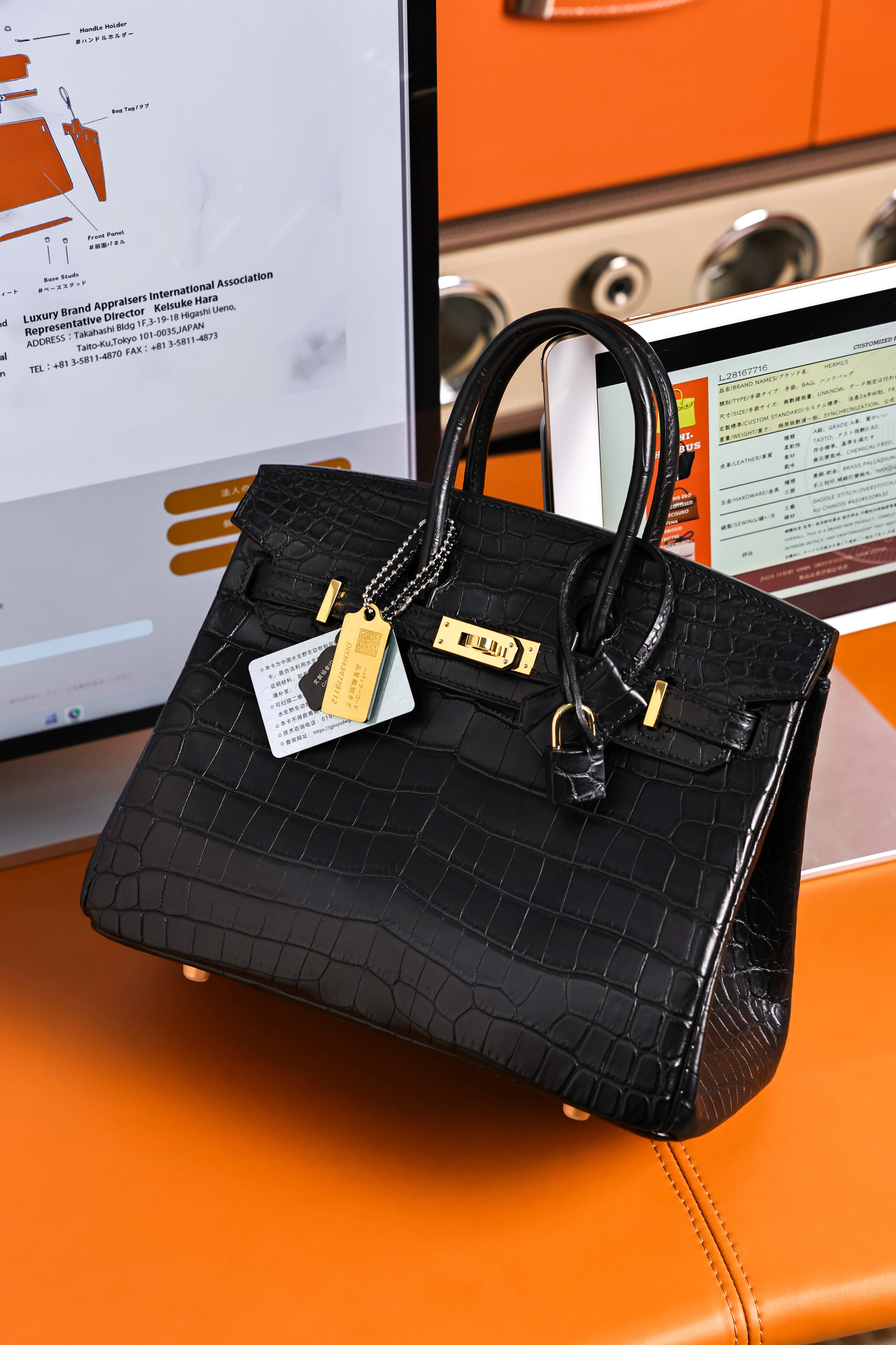 BK-2024 All Handmade Golden / Sliver Hardware Nior Matte Nile crocodile leather