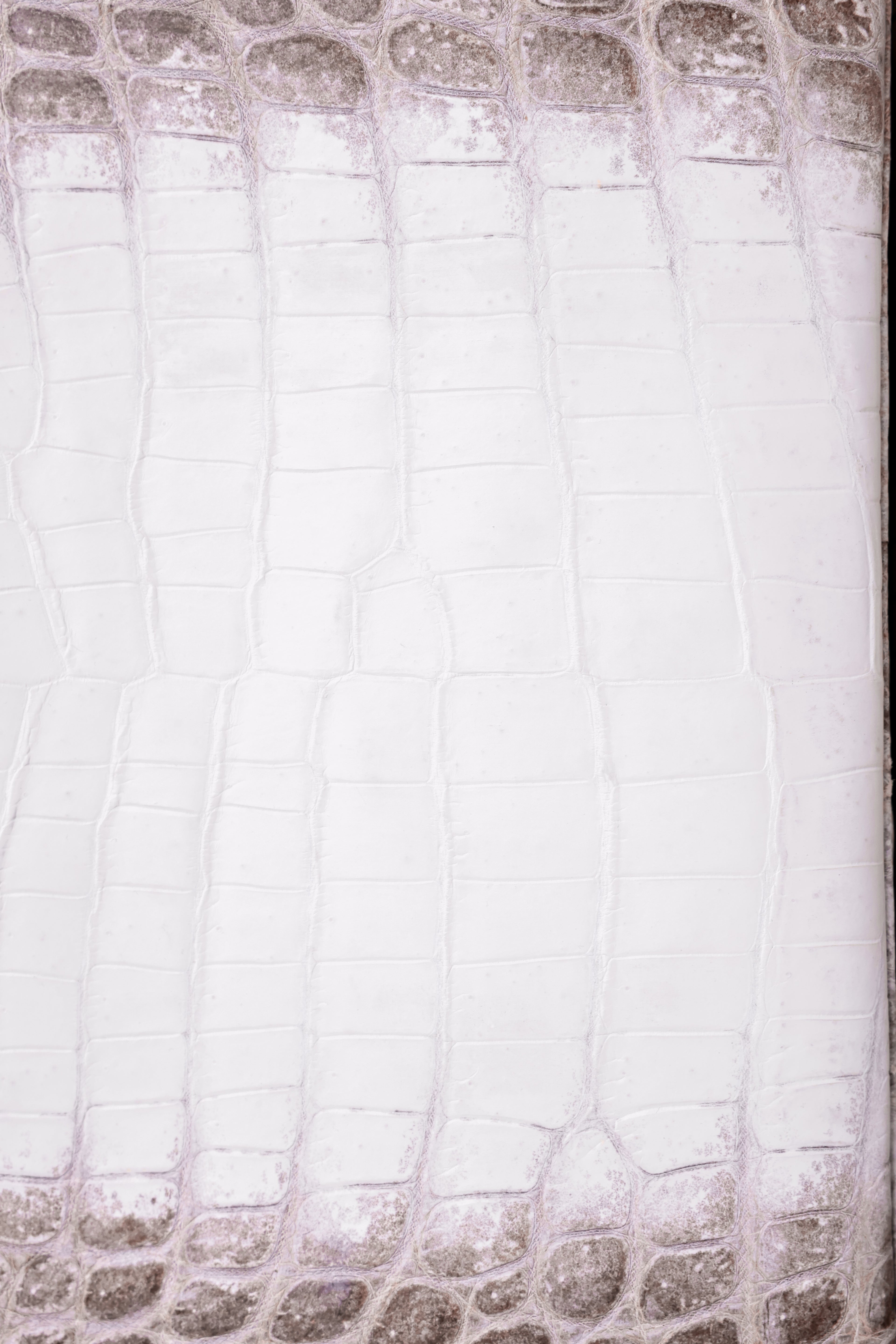 Birkin- All Handmade Golden / Sliver Original gray white Crocodile leather