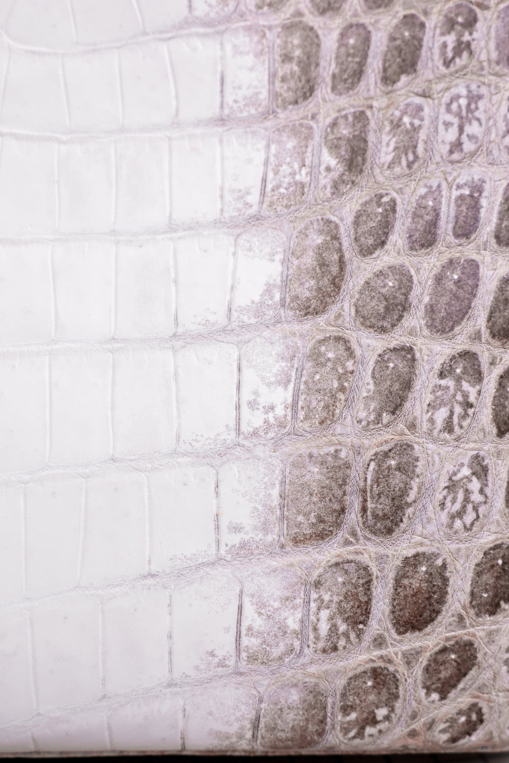 Birkin- All Handmade Golden / Sliver Original gray white Crocodile leather