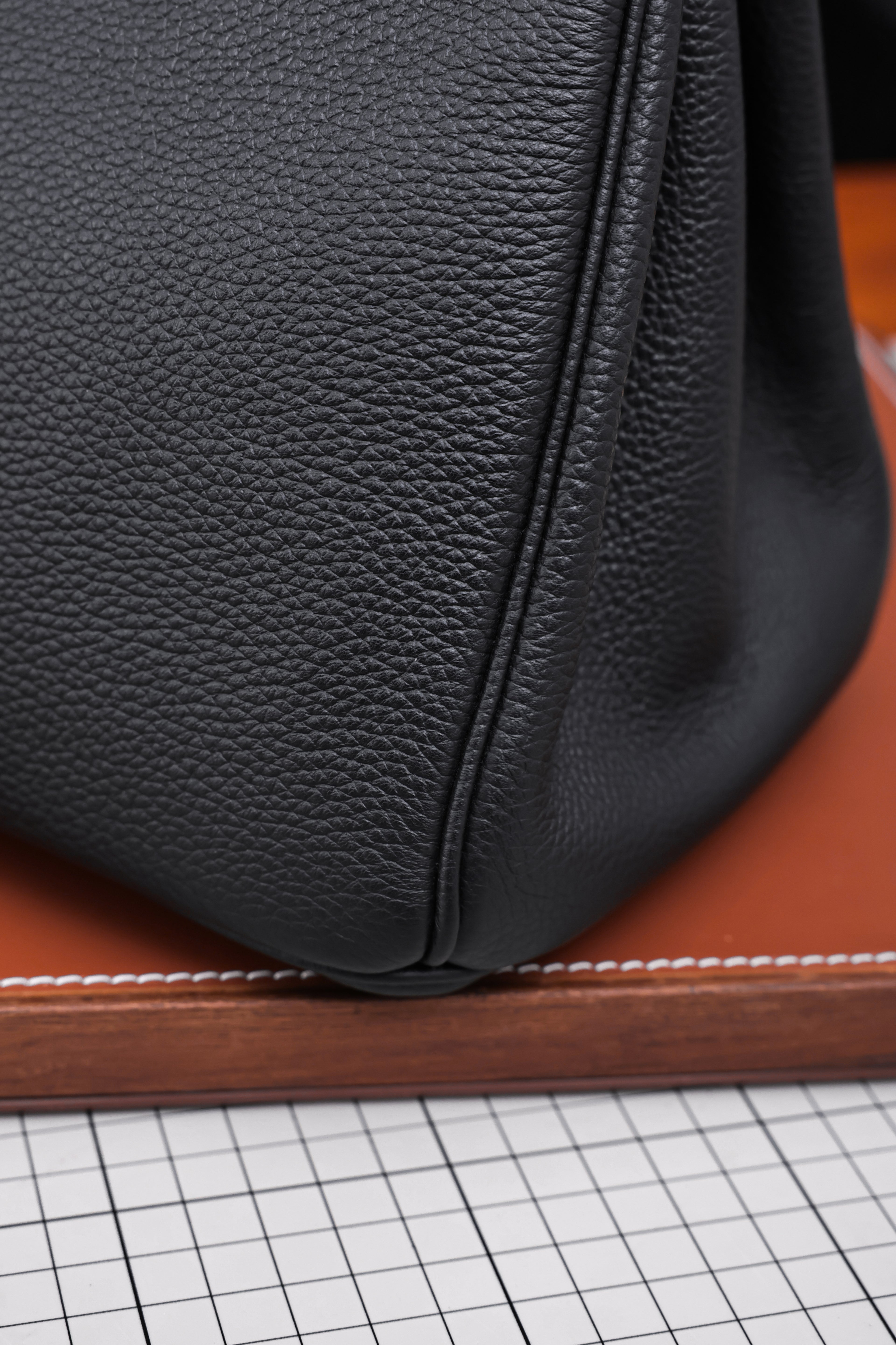 Birkin- All Handmade Golden / Sliver Noir Crocodile/togo leather