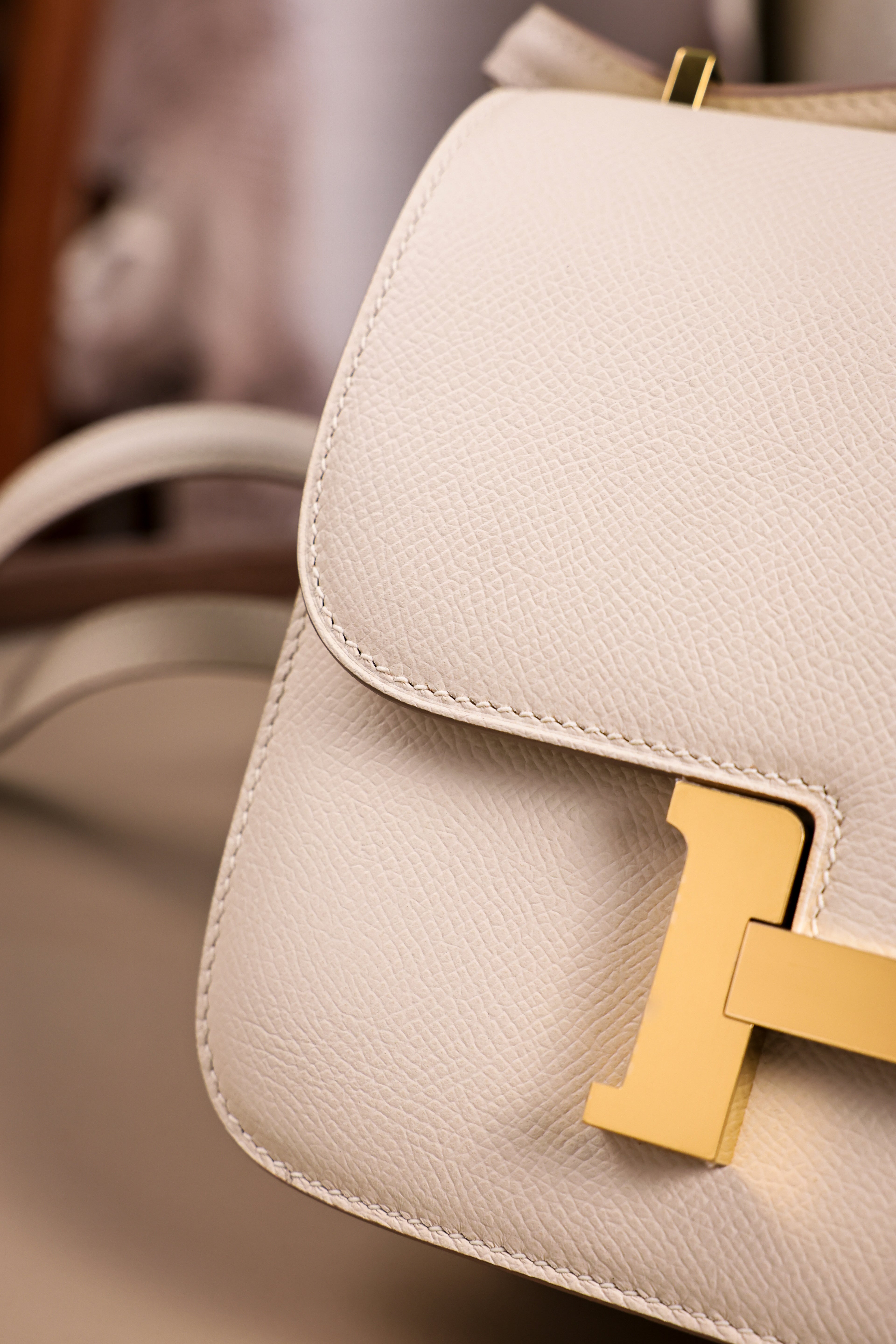 Constance- All Handmade Golden / Sliver Craie  The ep leather