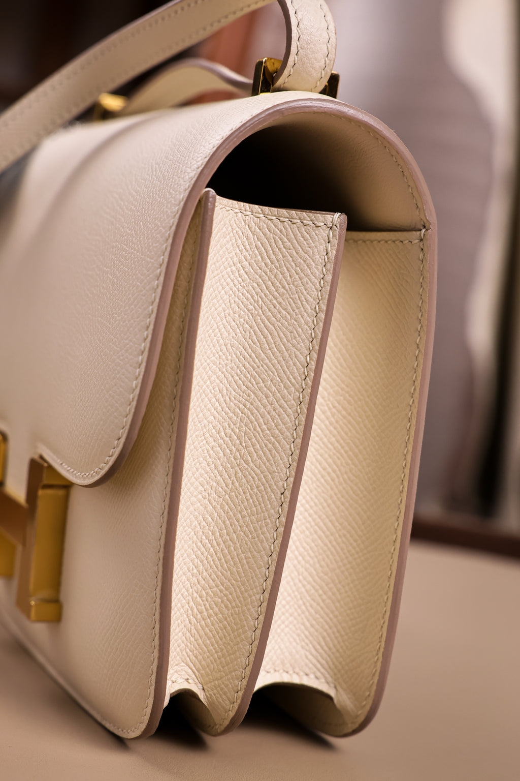 Constance- All Handmade Golden / Sliver Craie  The ep leather