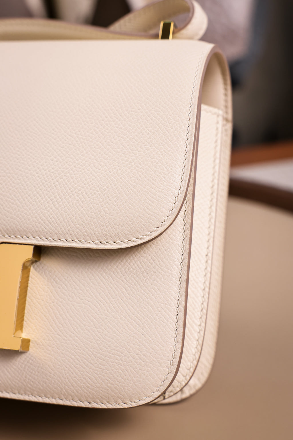 Constance- All Handmade Golden / Sliver Craie  The ep leather