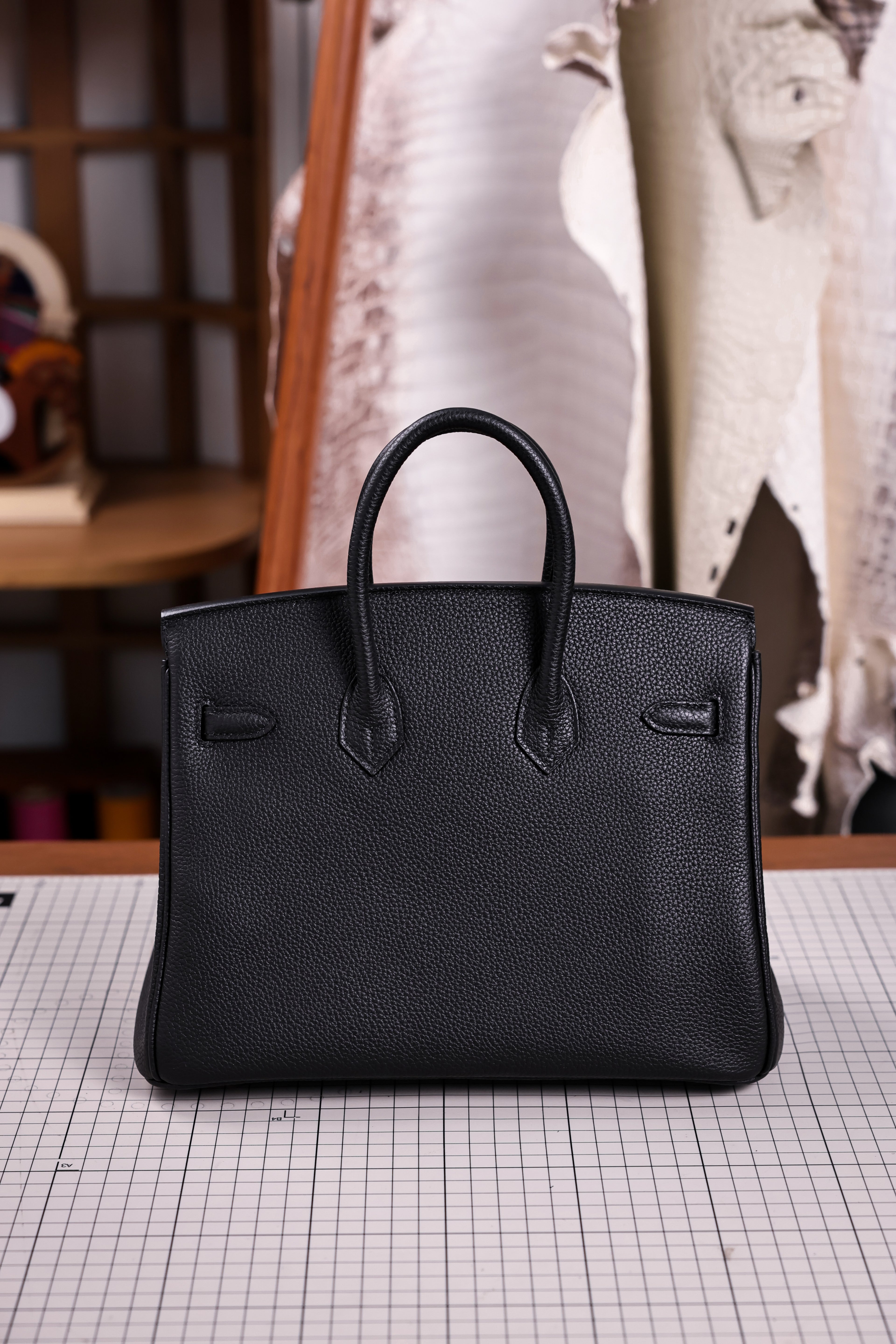 Birkin- All Handmade Golden / Sliver  Noir  togo leather