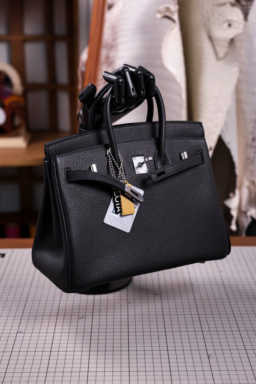 Birkin- All Handmade Golden / Sliver  Noir  togo leather