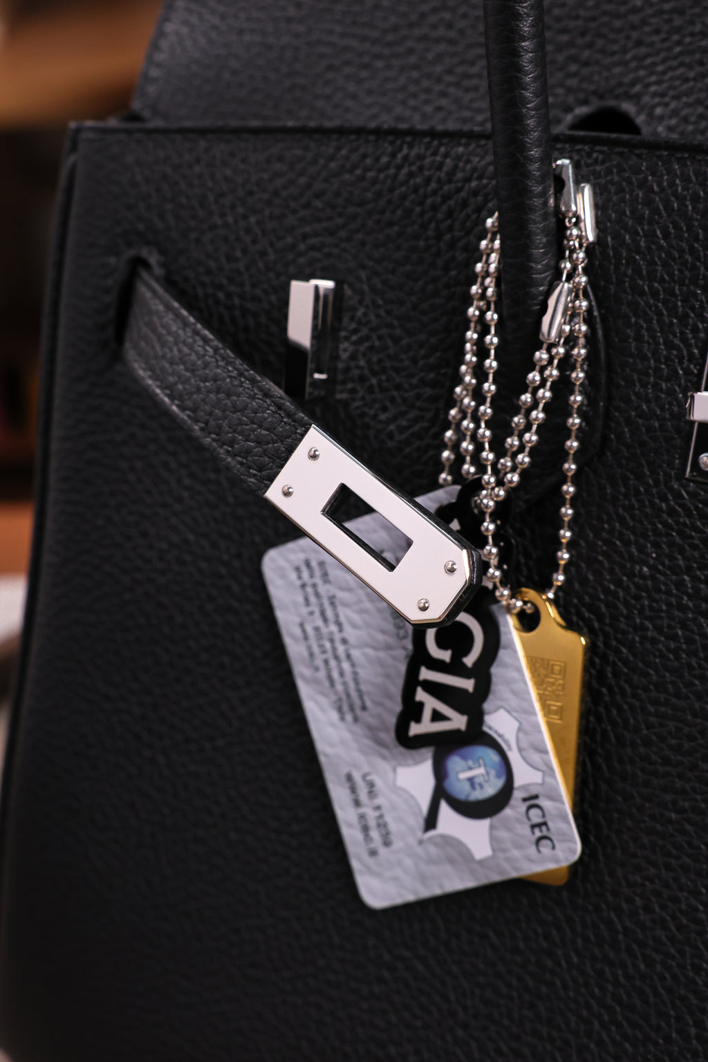 Birkin- All Handmade Golden / Sliver  Noir  togo leather