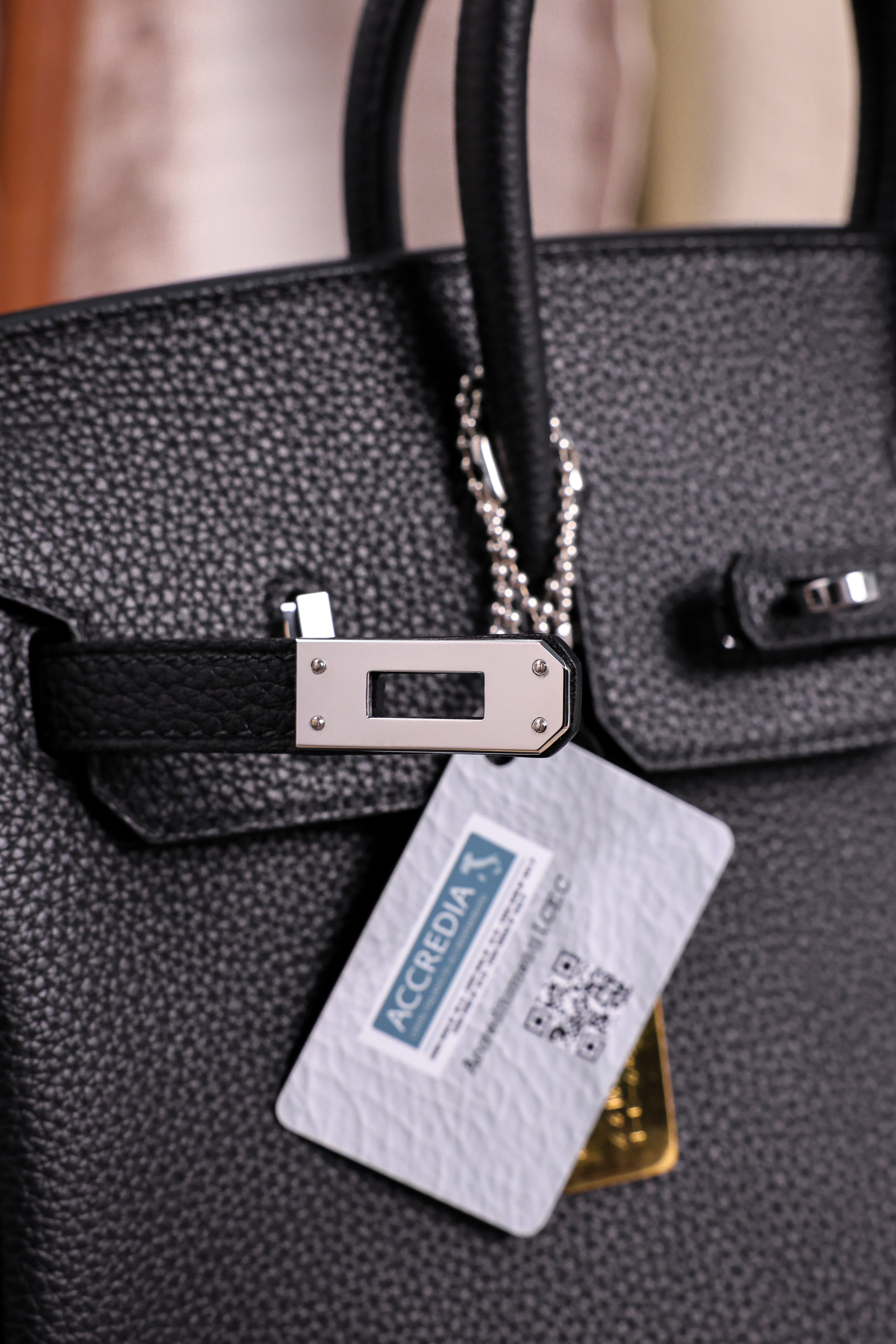 Birkin- All Handmade Golden / Sliver  Noir  togo leather