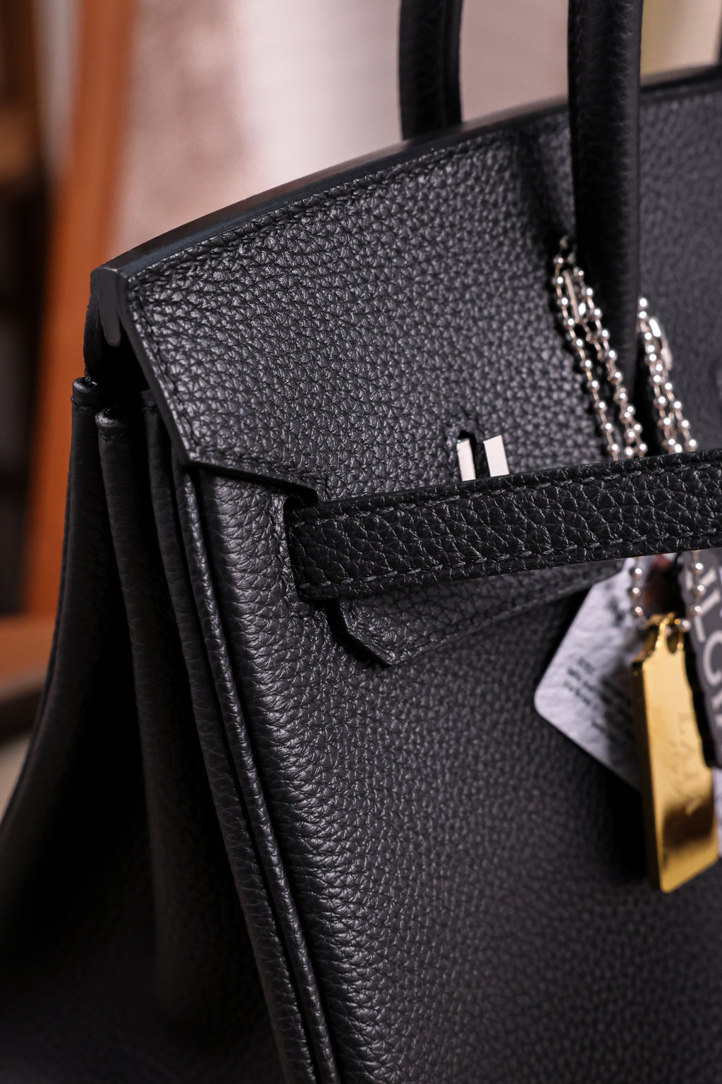 Birkin- All Handmade Golden / Sliver  Noir  togo leather