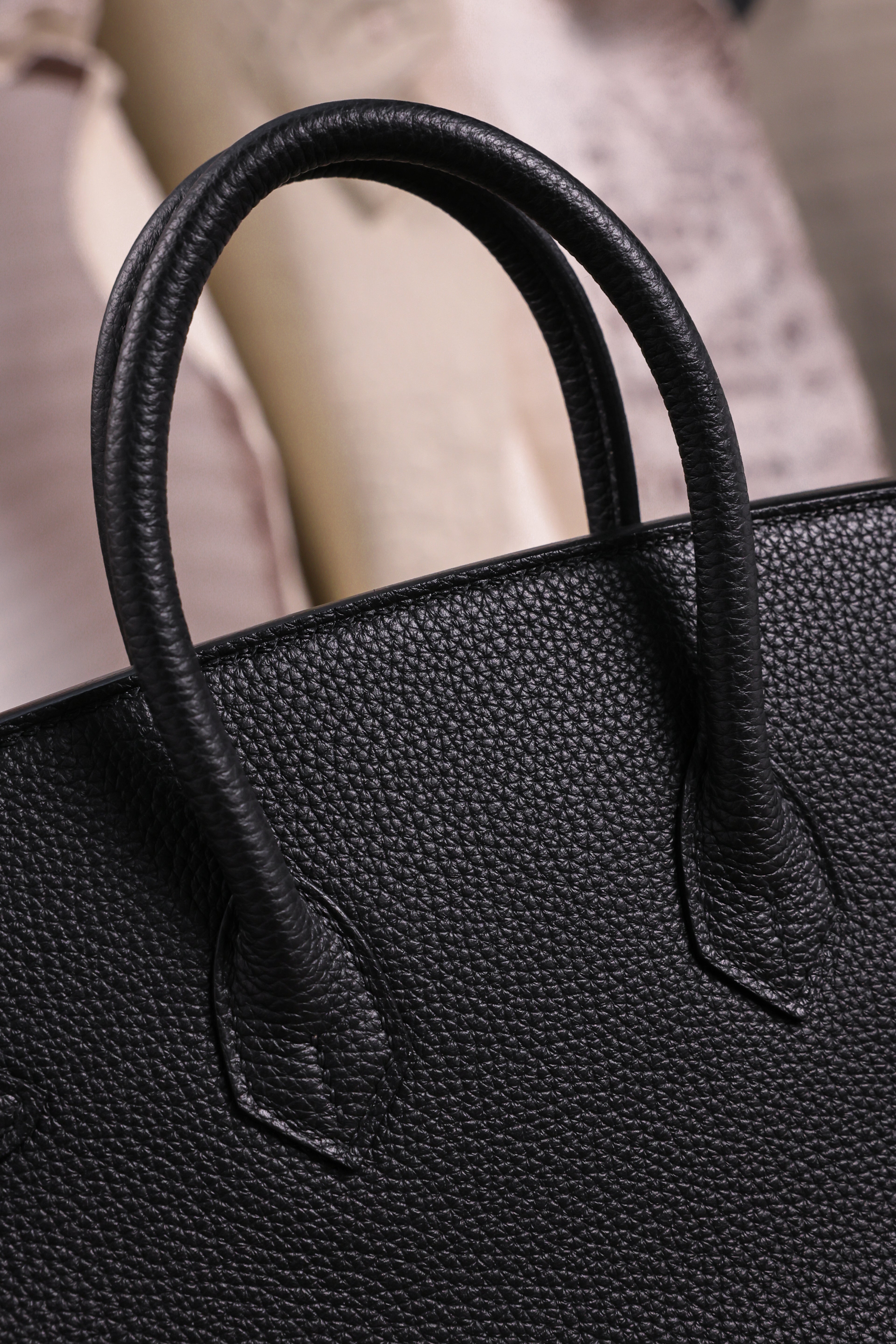 Birkin- All Handmade Golden / Sliver  Noir  togo leather