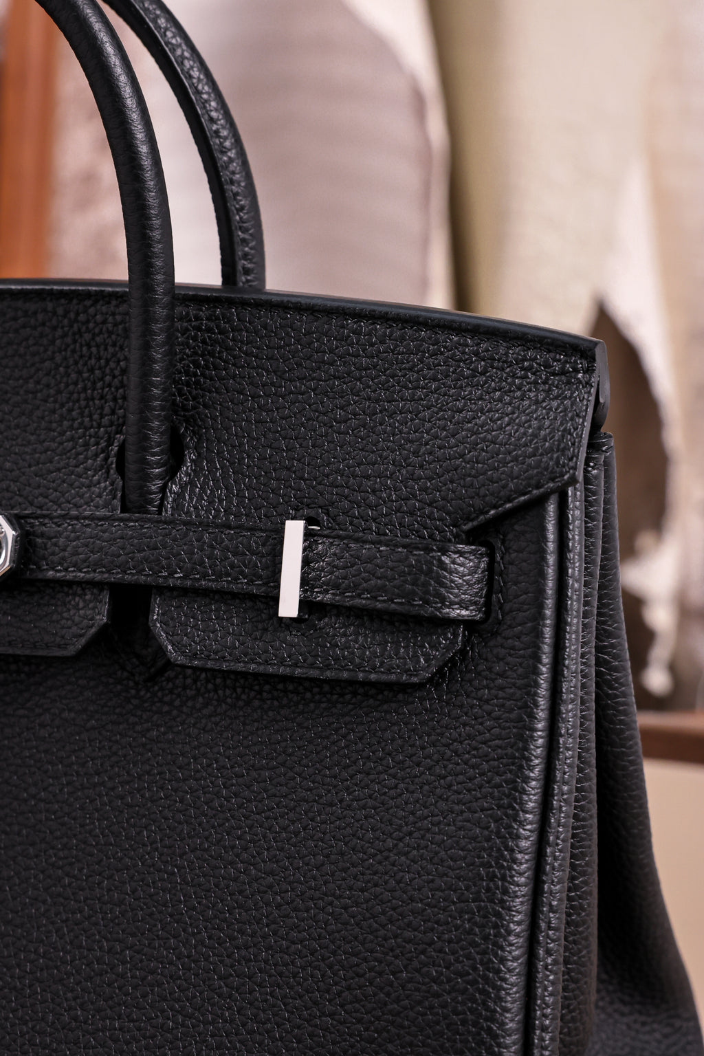 Birkin- All Handmade Golden / Sliver  Noir  togo leather