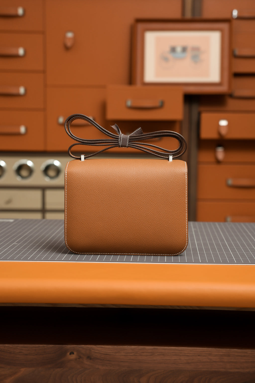 Constance- All Handmade Golden / Sliver Hardware  Golden brown  ep eather