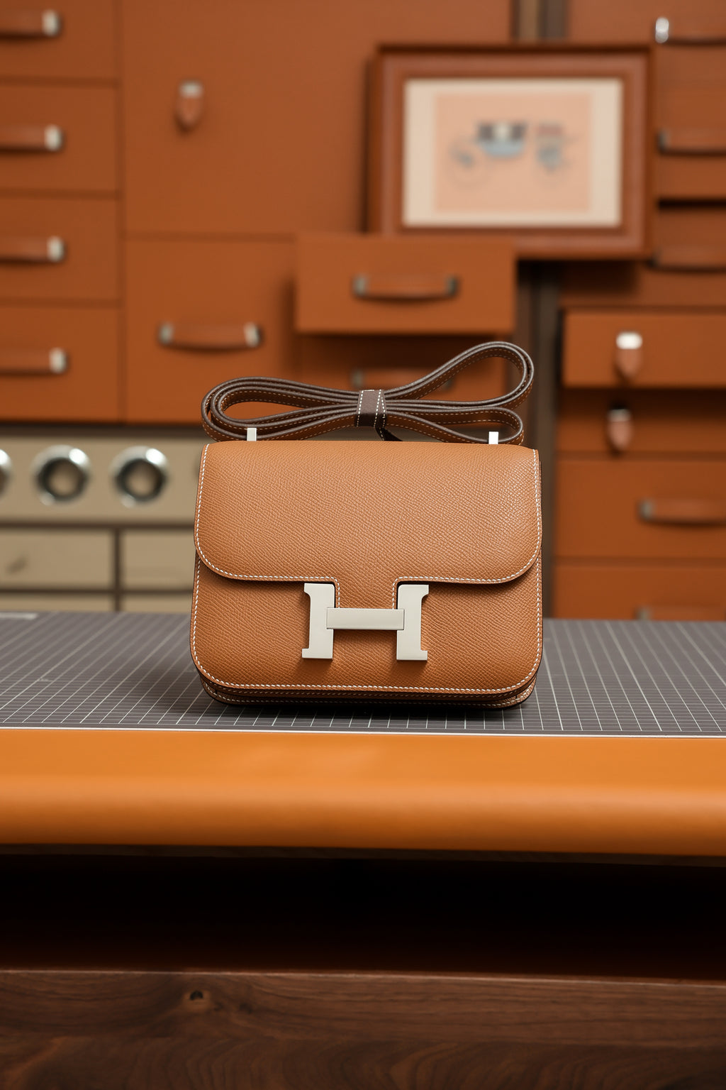 Constance- All Handmade Golden / Sliver Hardware  Golden brown  ep eather