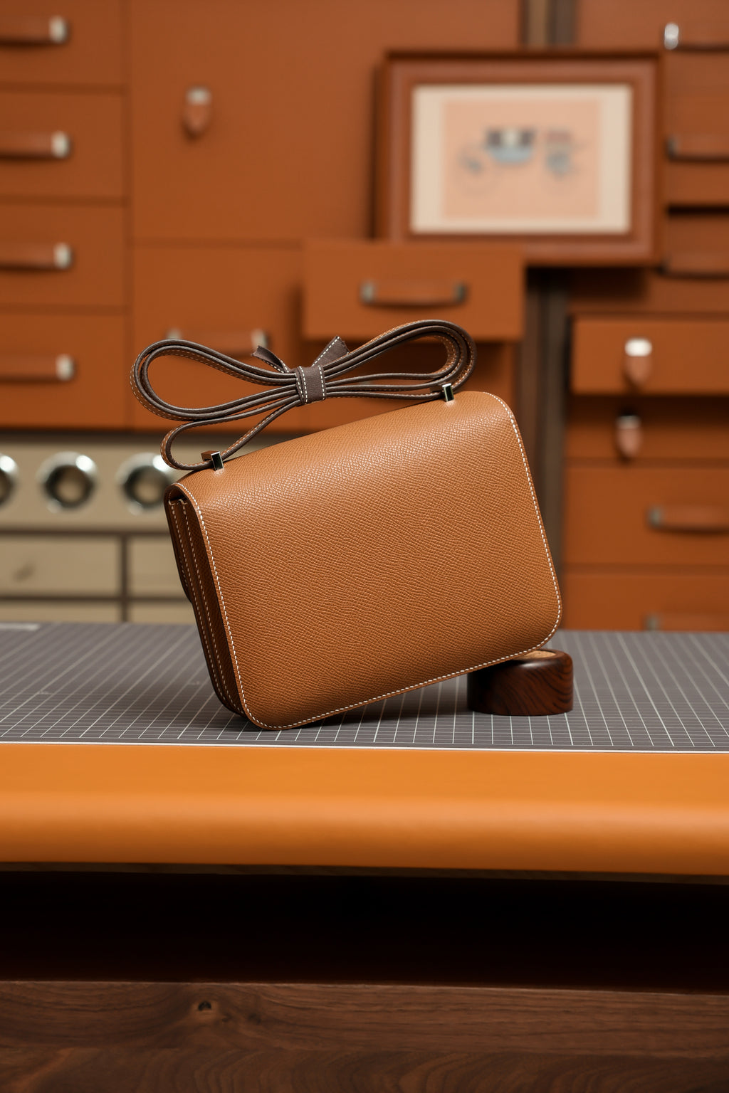 Constance- All Handmade Golden / Sliver Hardware  Golden brown  ep eather