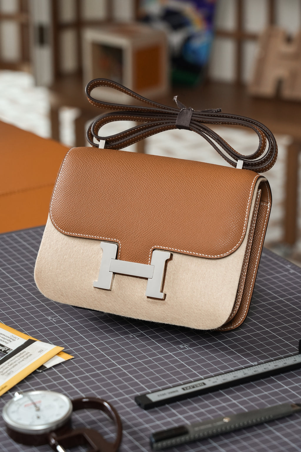 Constance- All Handmade Golden / Sliver Hardware  Golden brown  ep eather