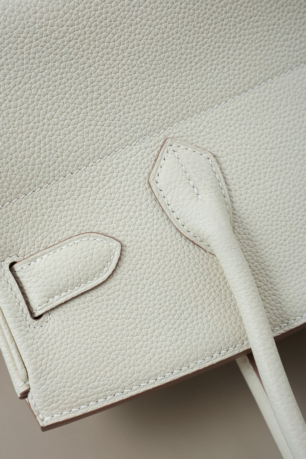 Birkin Shoulder- All Handmade Golden / SliverCraie togo leather