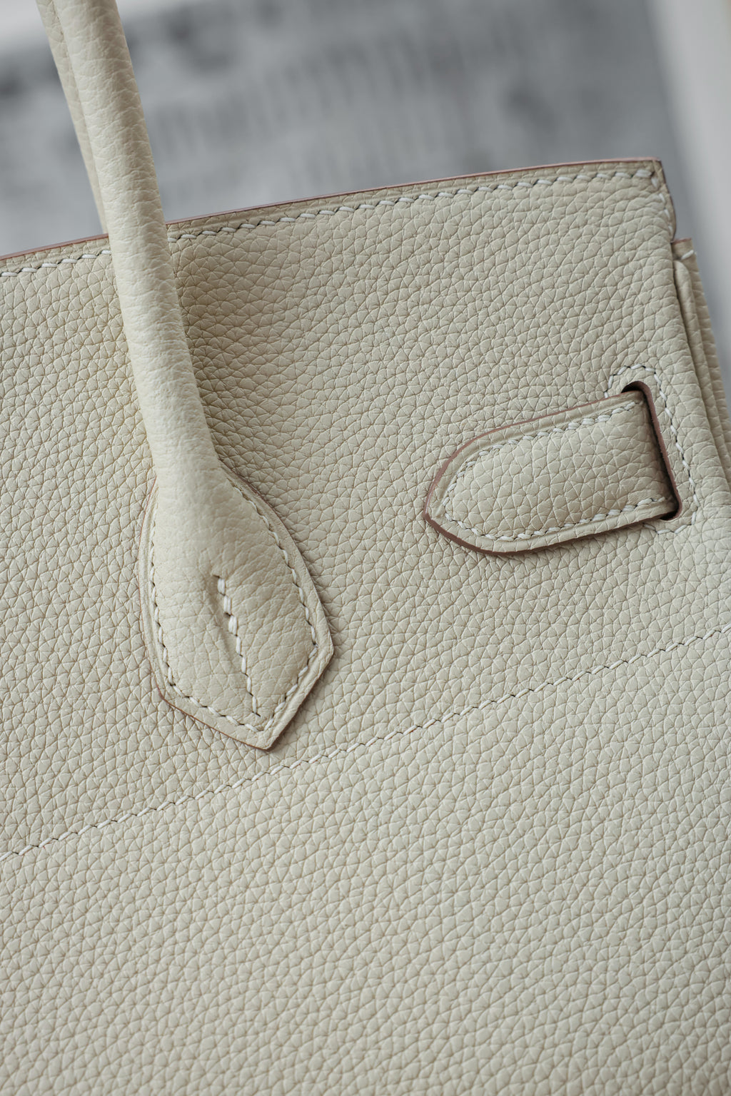 Birkin Shoulder- All Handmade Golden / SliverCraie togo leather