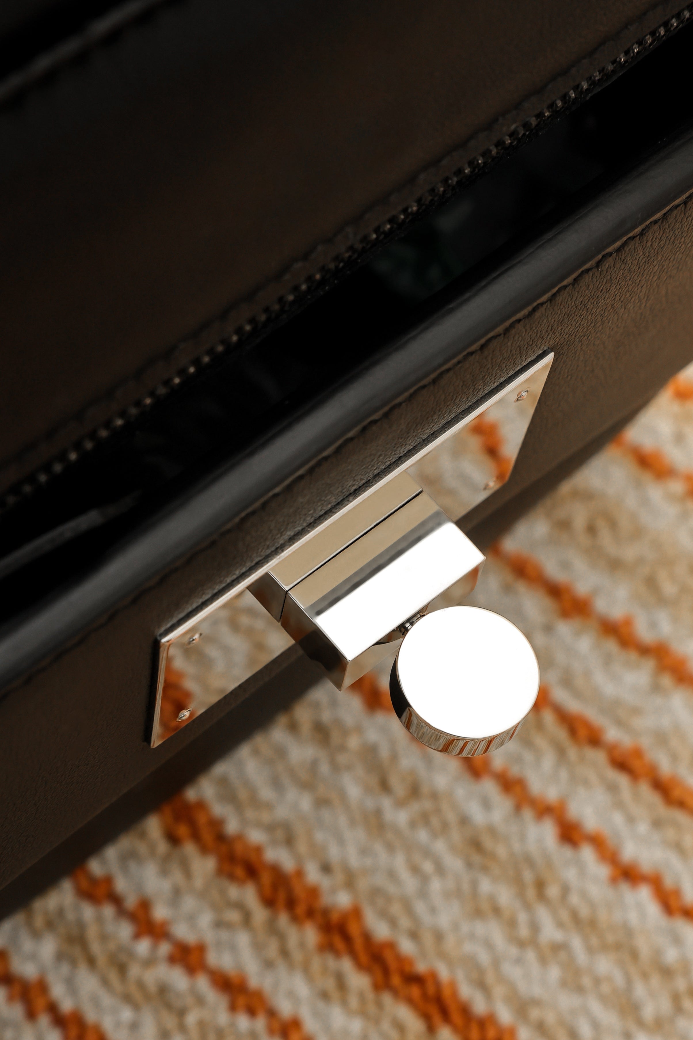 2424- All Handmade Golden / Sliver Hardware Noir  TC eather